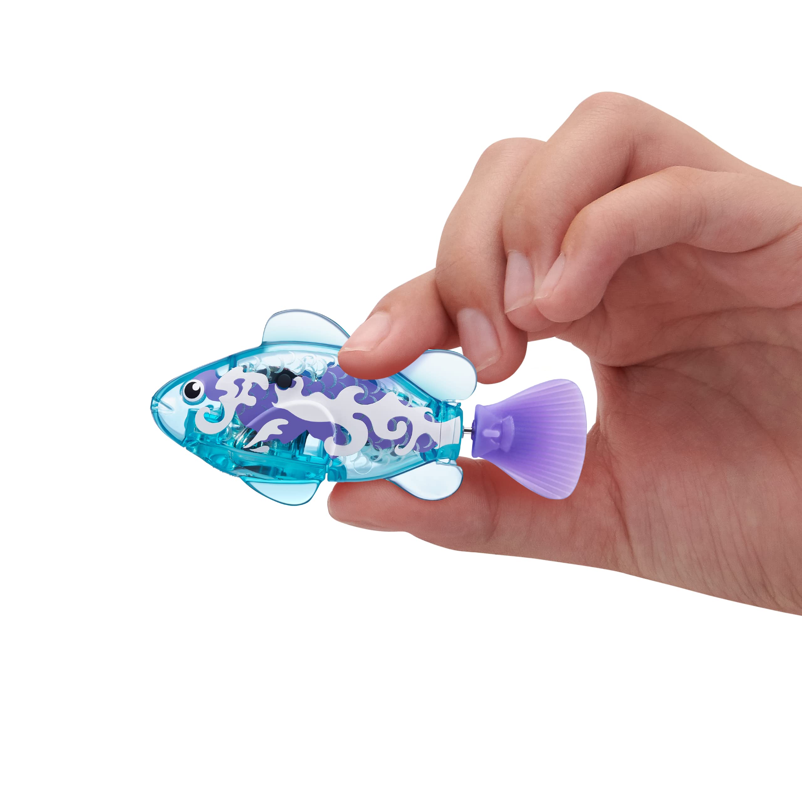 Robo Fish Series 3 Robotic Swimming Fish - Electronic Pet Toy with Color-Changing Feature (2 Pack, Orange and Teal)