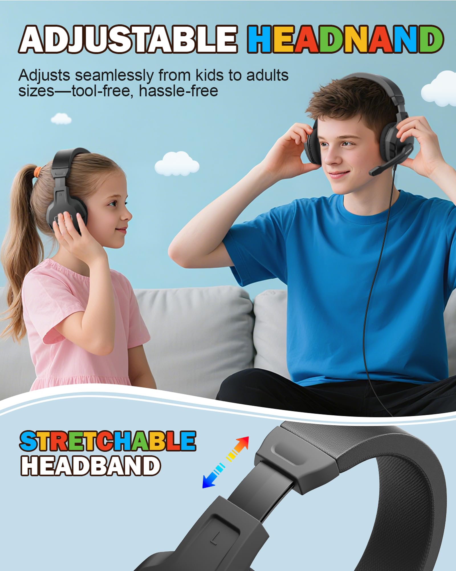 NUBWO U3 3.5mm Gaming Headset for PC, PS4, PS5, Xbox One, Nintendo Switch, Laptop 5