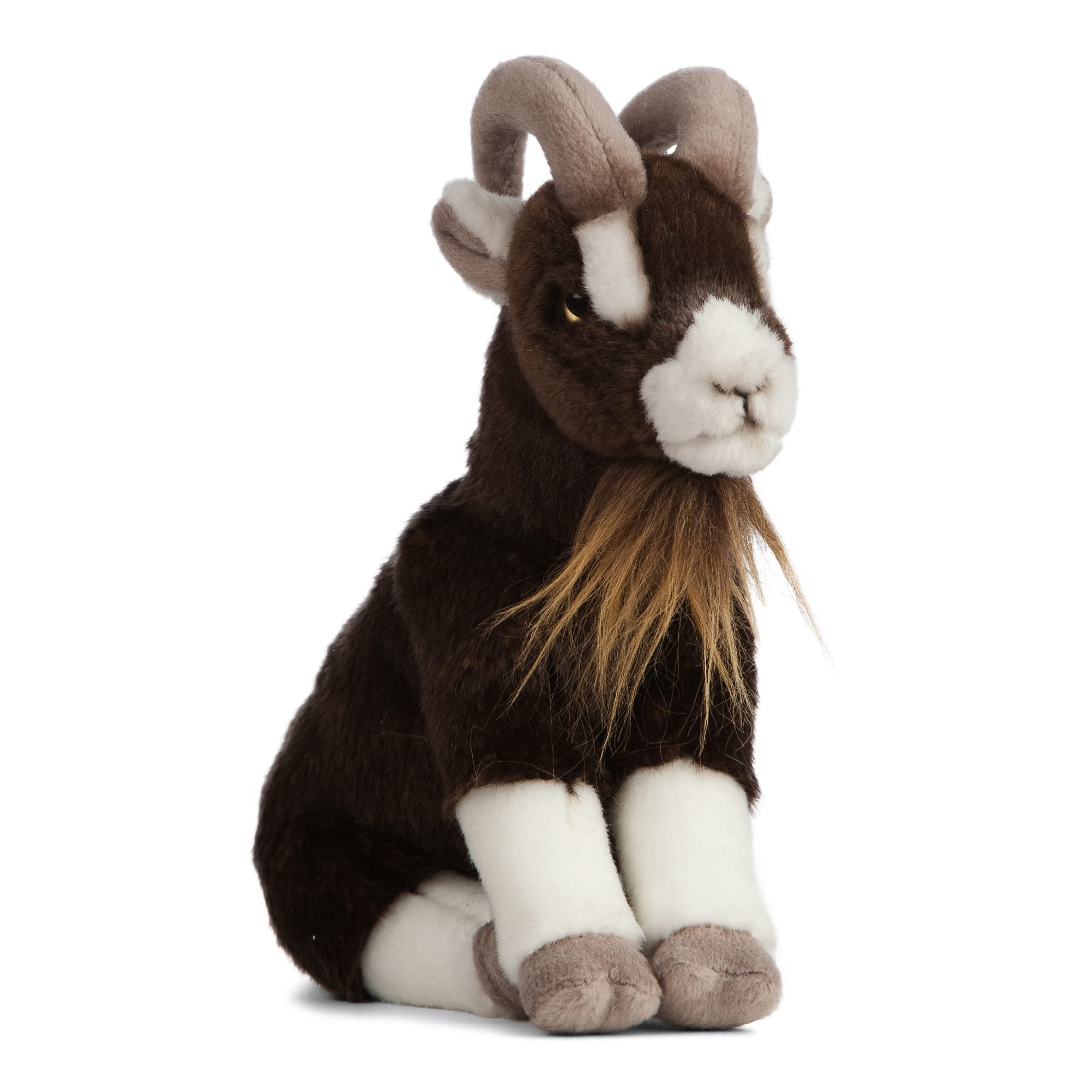 Living Nature Brown Billy Goat Realistic Farm Animal Soft Toy Plush | Eco Friendly | 0m+