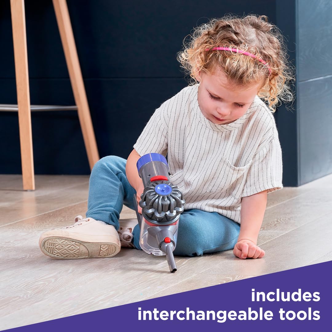 Casdon Dyson Cordless Vacuum Toy - Realistic Role-Play | Ages 3+ | Purple & Orange 6