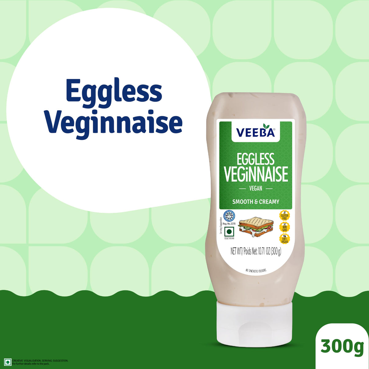 Veeba Eggless Veginnaise Vegany Mayonnaise - 300g