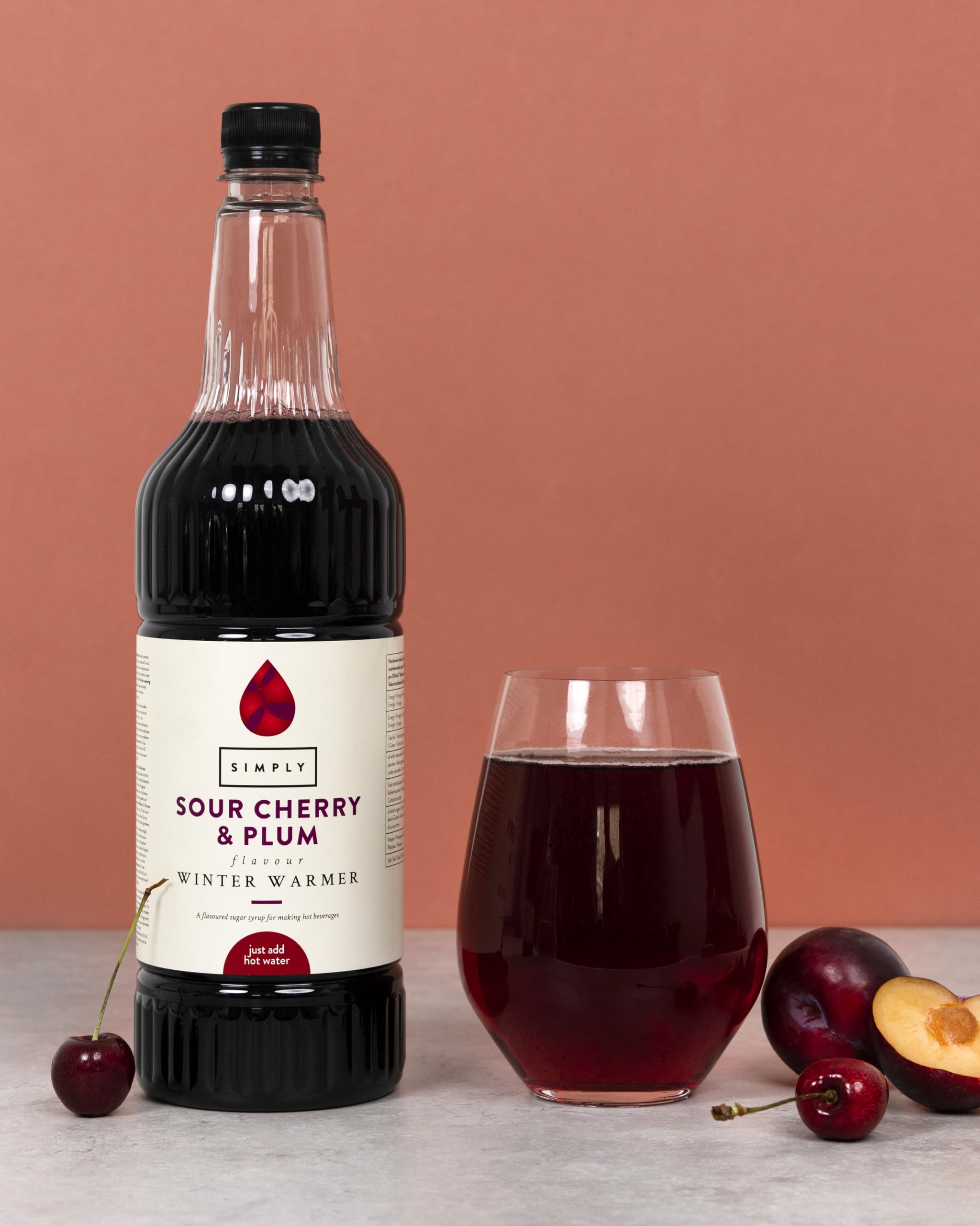 Simply Sour Cherry & Plum Winter Warmer Syrup - Vegan, Nut Free, Hot Drink Concentrate 4