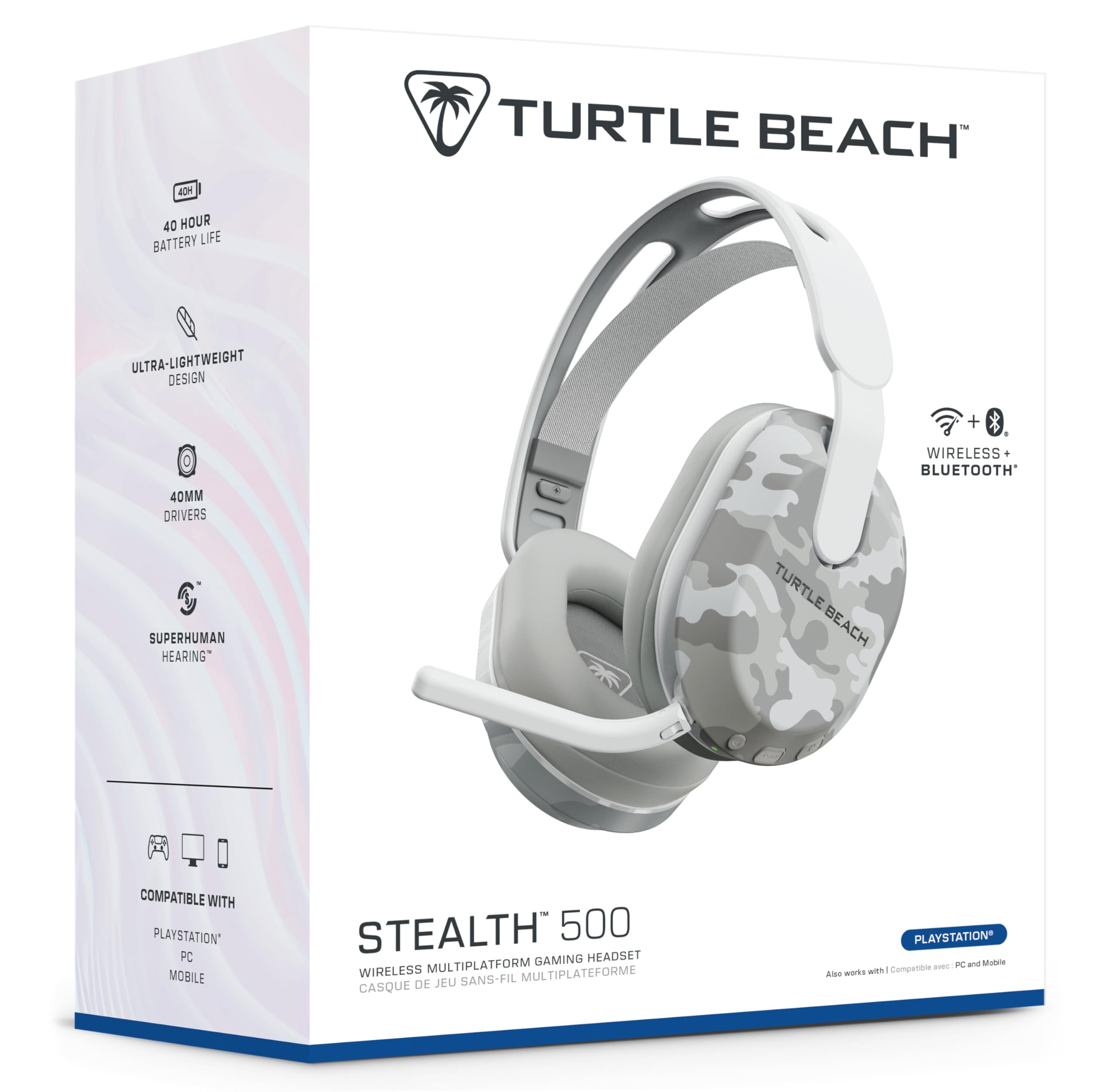Turtle Beach Stealth 500 Arctic Camo Wireless Gaming Headset for PS5, PS4, PC & Mobile 8
