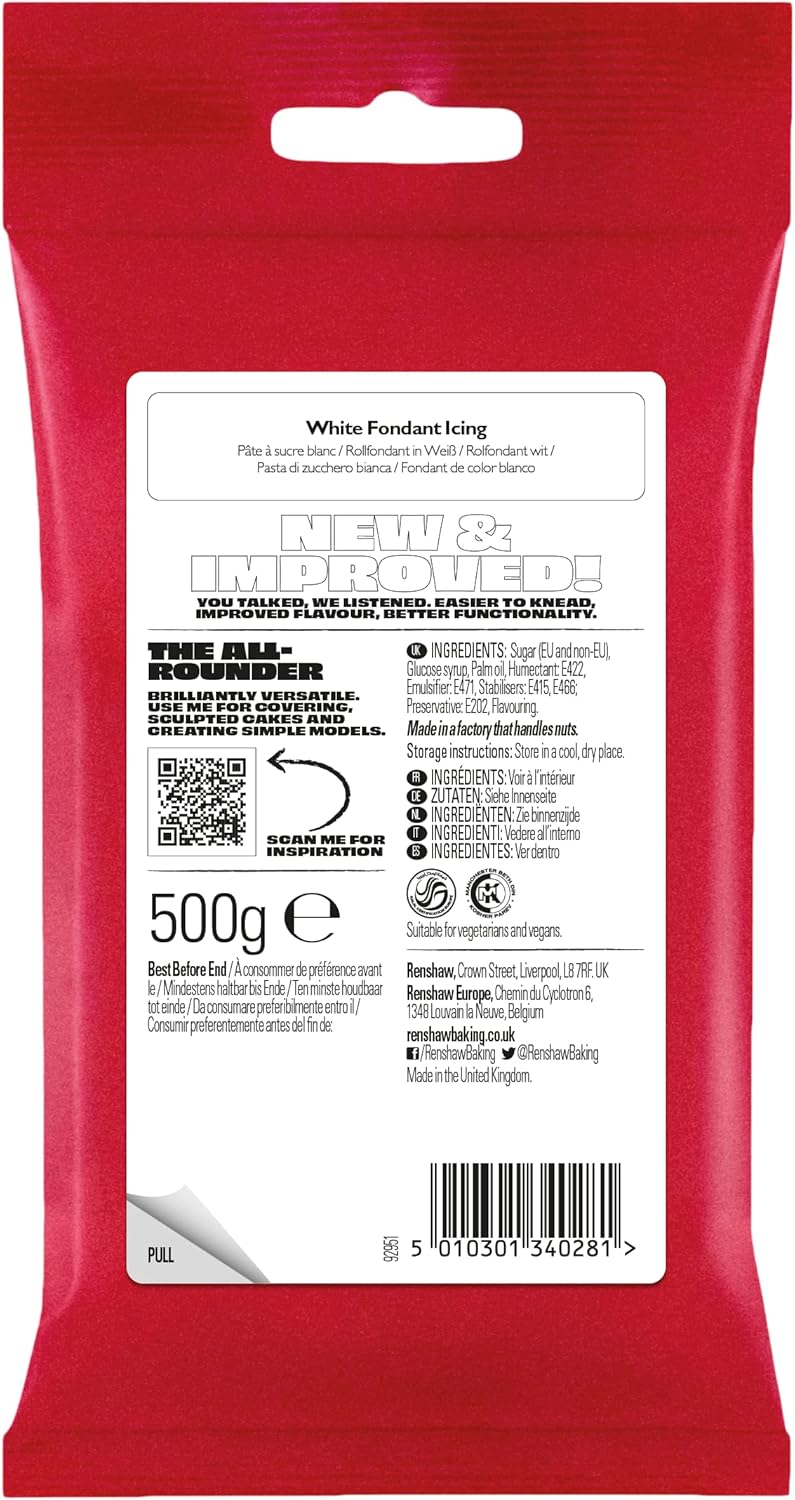 Renshaw Just Roll With It Fondant Icing - White, 500 g