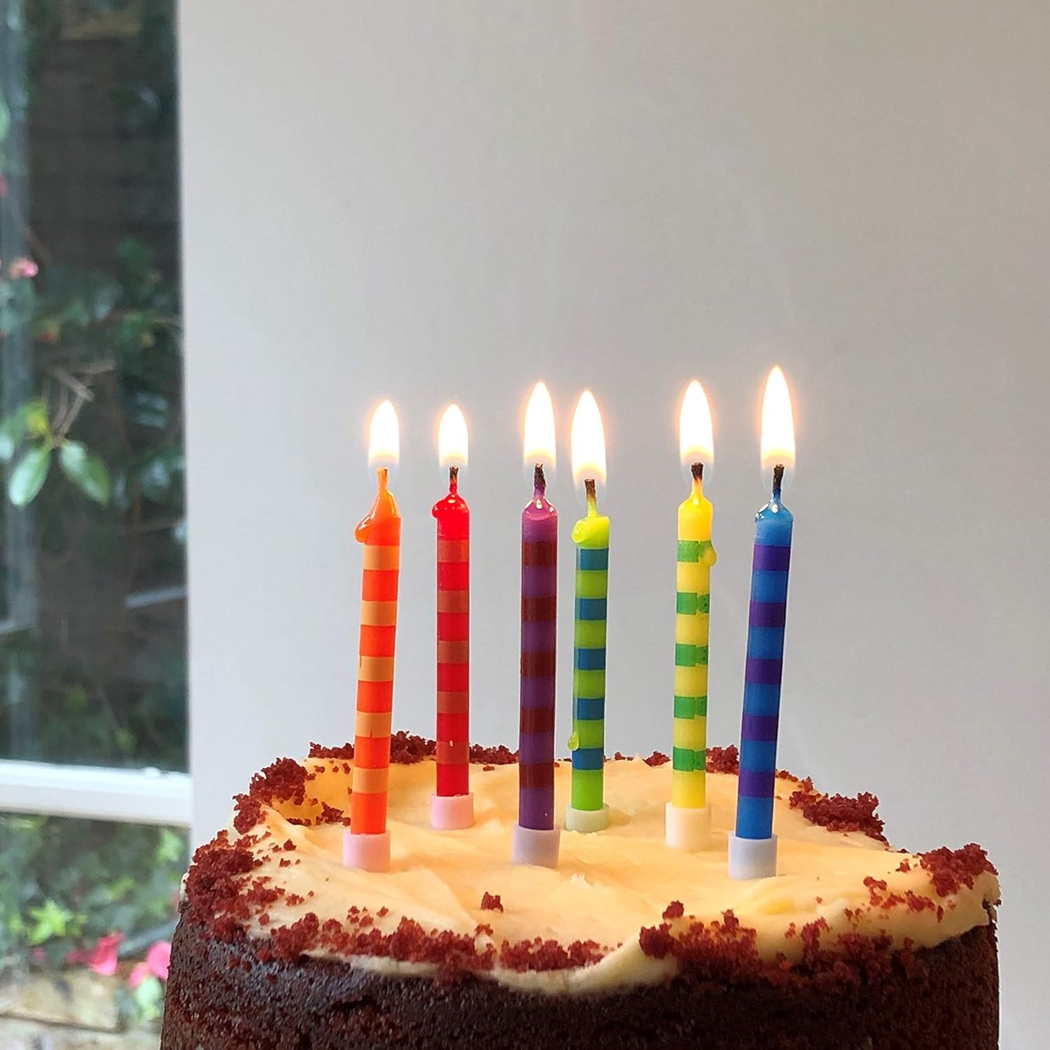 Talking Tables Colourful Rainbow Birthday Cake Candles with Holders | Pack of 24 Mini Candles 5