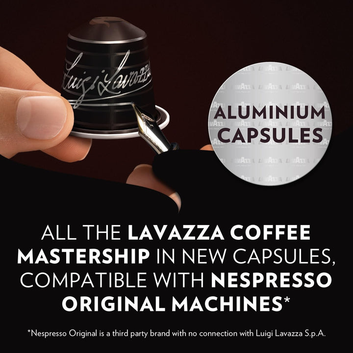 Lavazza Espresso Maestro Lungo - 100 Aluminum Capsules Compatible with Nespresso Original Machines