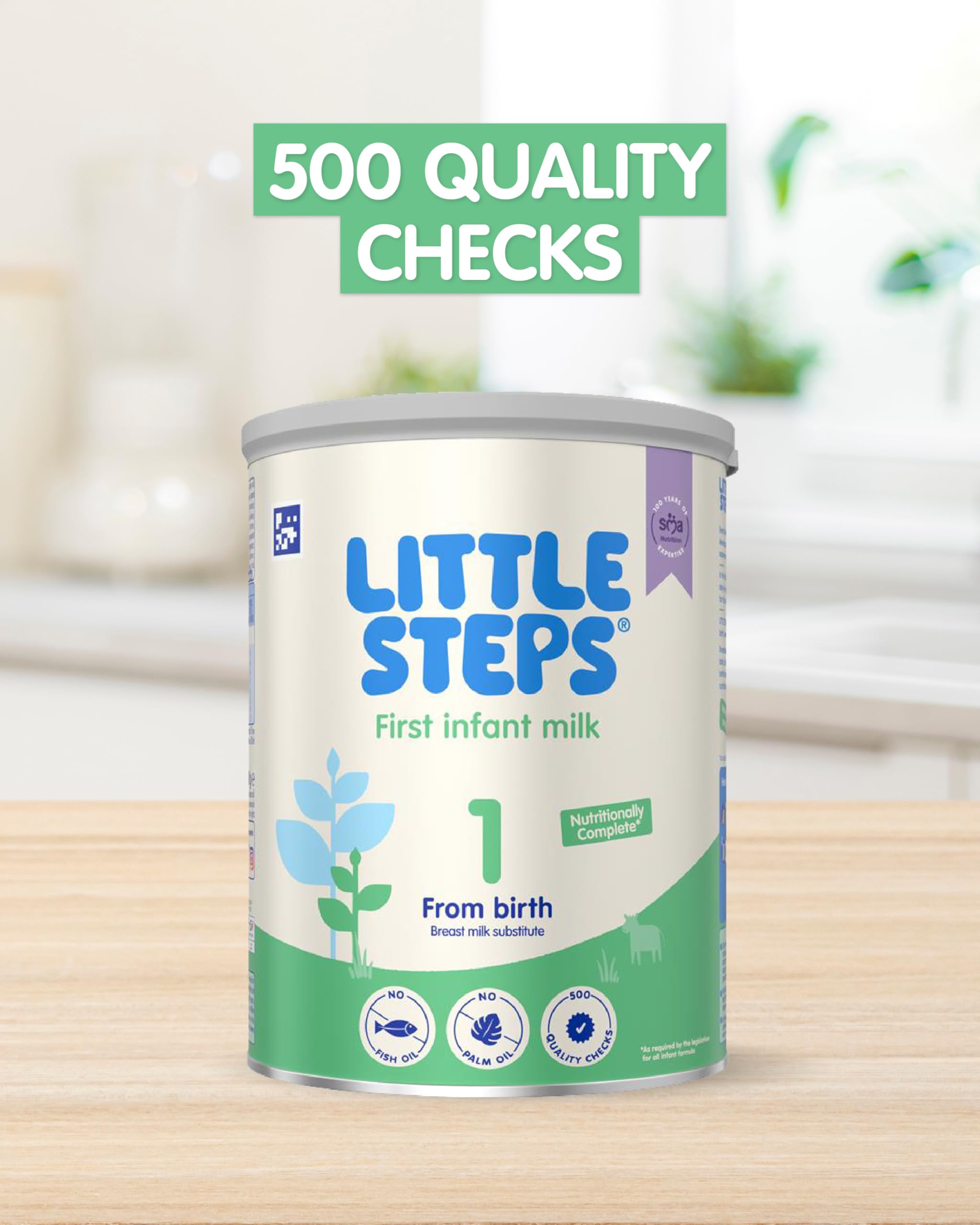 LITTLE STEPS First Infant Baby Milk Formula Powder - From Birth, 800g