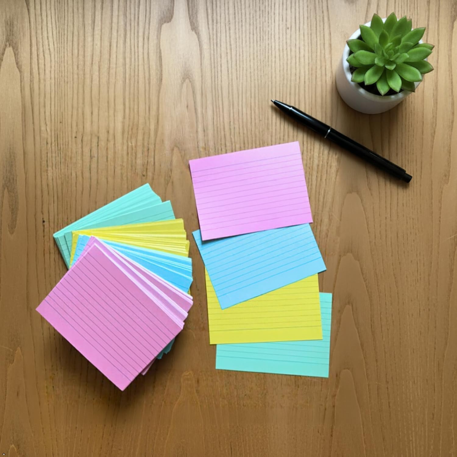 Hawksbill 250 Neon Ruled A6 Index Cards (148mm x 105mm) for Study & Office Organization 5