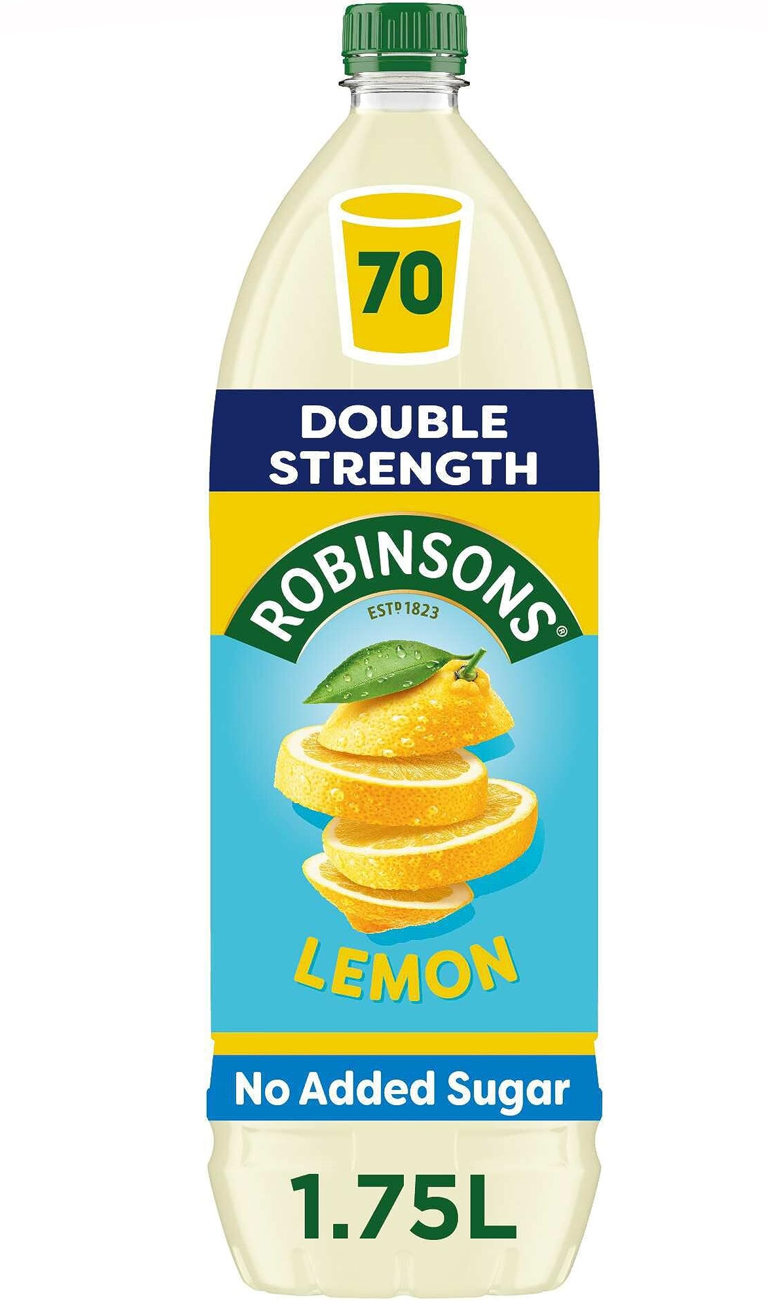 Robinsons Low Calorie Double Strength Lemon Fruit Squash Concentrate | 1.75 Litre 1