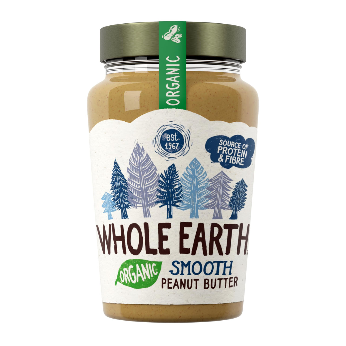 Whole Earth Organic Smooth Peanut Butter - 340g Jar