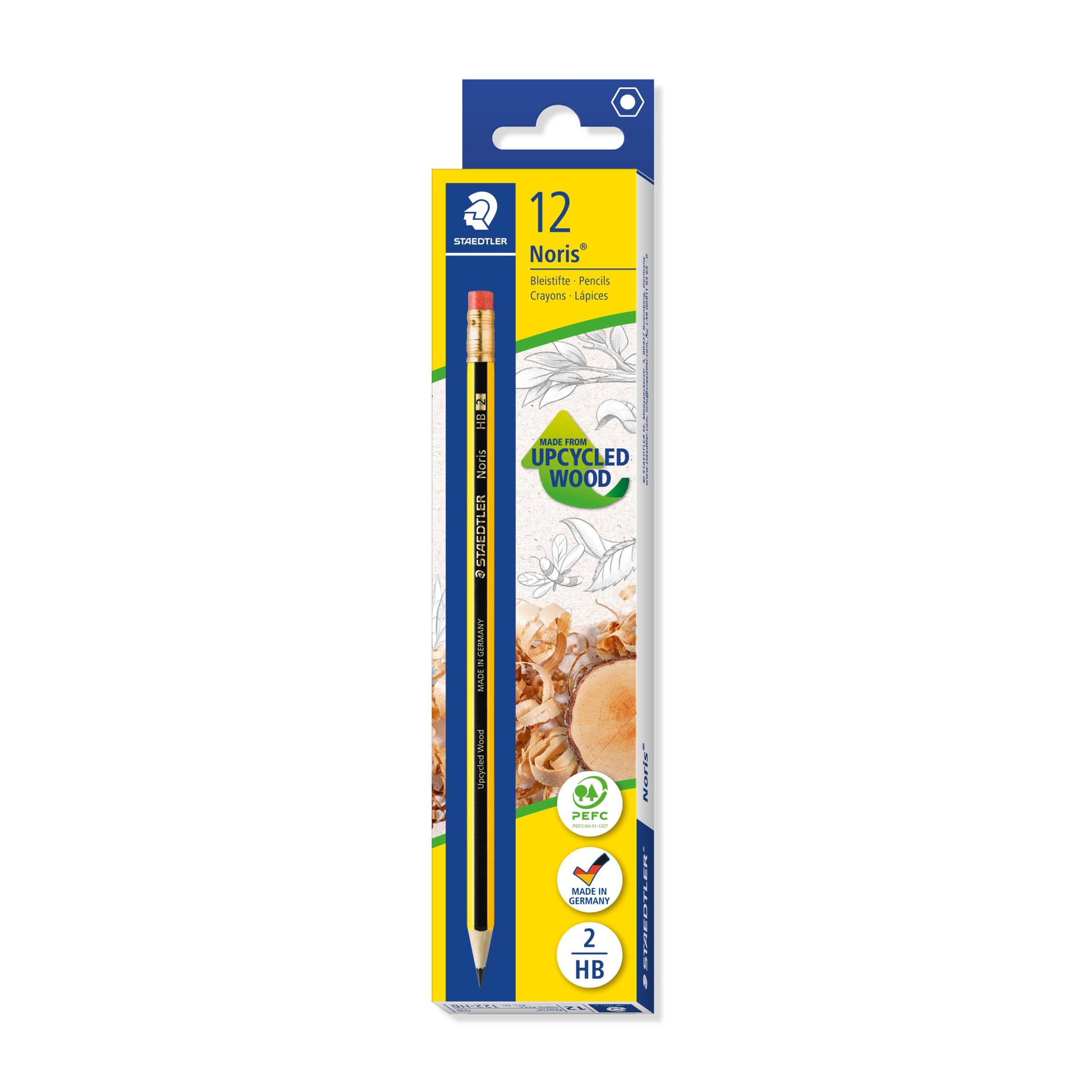 STAEDTLER Noris 122-HB Pencils - HB Hardness, Break-Resistant Lead | Box of 12 1