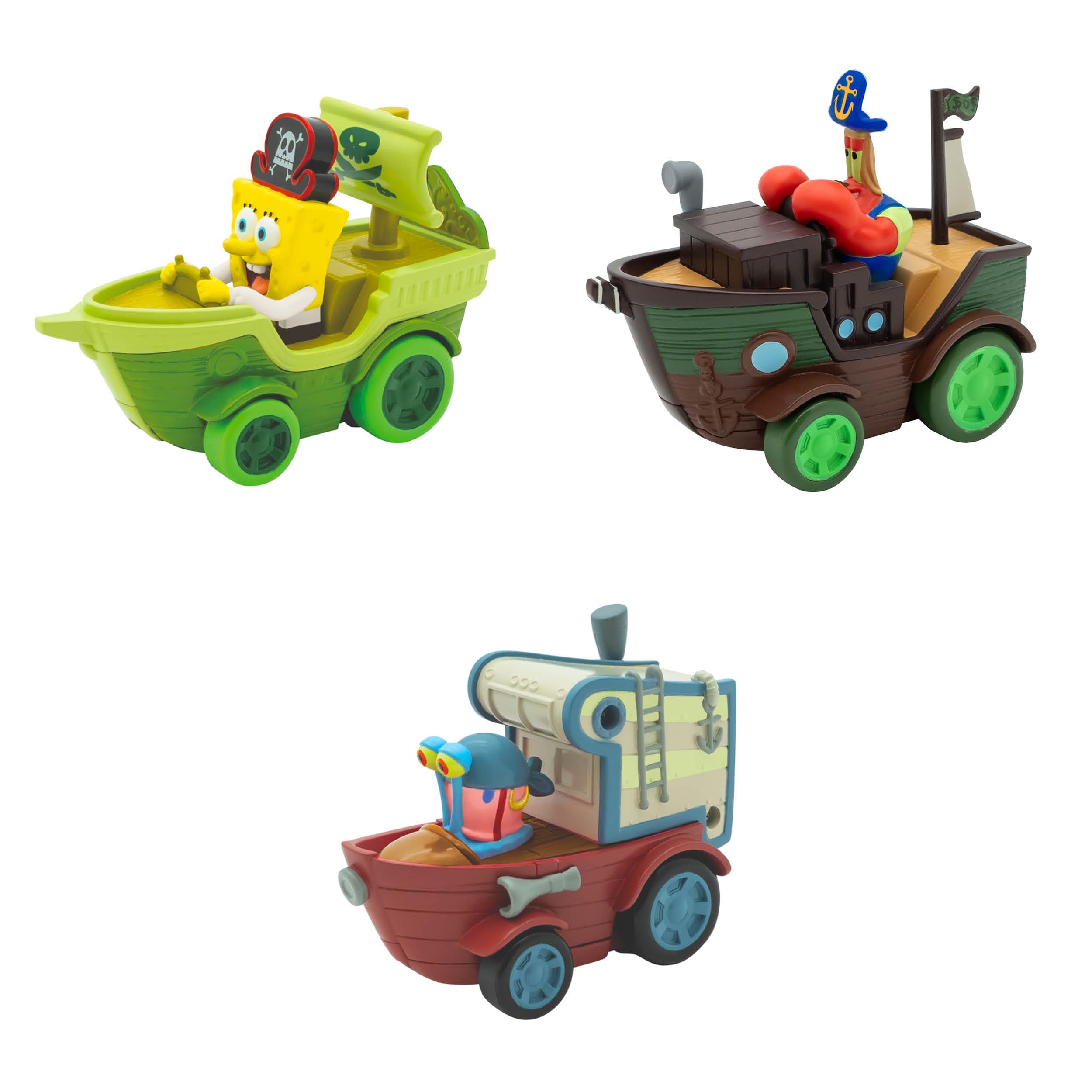 SPONGEBOB SQUAREPANTS Bikini Bottom Boaters Movie Assortment Bath Toy | Plastic | Ages 3+