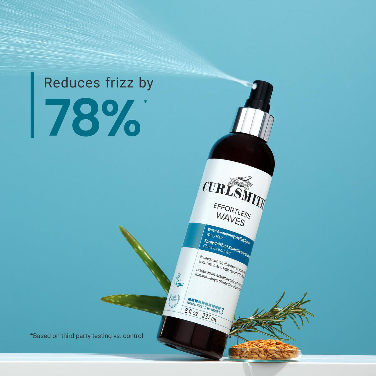 CURLSMITH Effortless Waves Styling Spray - Lightweight, Moisturising, Frizz Control | 59 ml 5