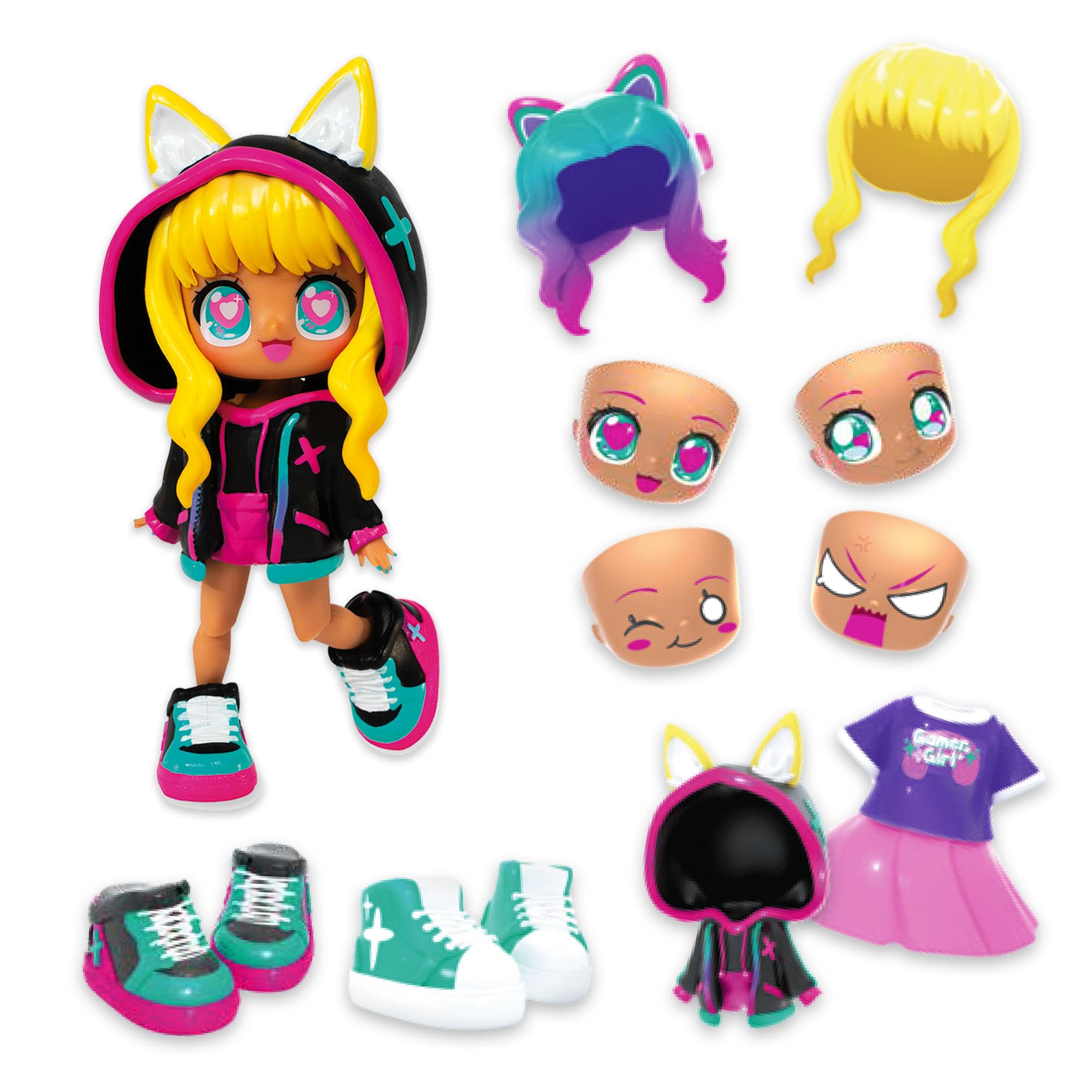 Animakii Fashion Dolls - Customisable Cyberpunk + Gamer Style for Girls 5+ 1