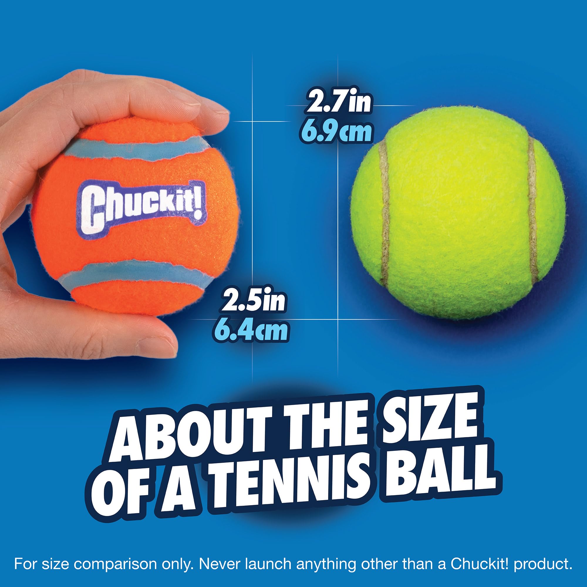 Chuckit! Tennis Dog Balls - Medium, High Bounce, Floating, Non-Abrasive Felt - 2 Pack 6