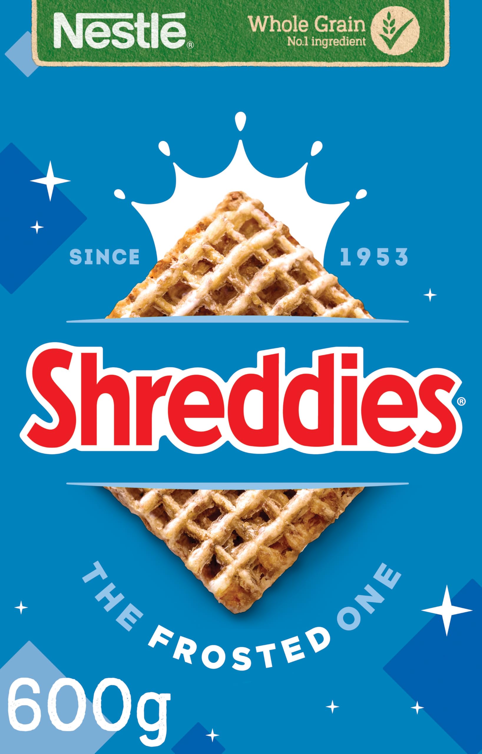 Nestlé Shreddies Original Wholegrain Wheat Bitesize Cereal - 600g | High Fibre | Fortified with Vitamins & Iron