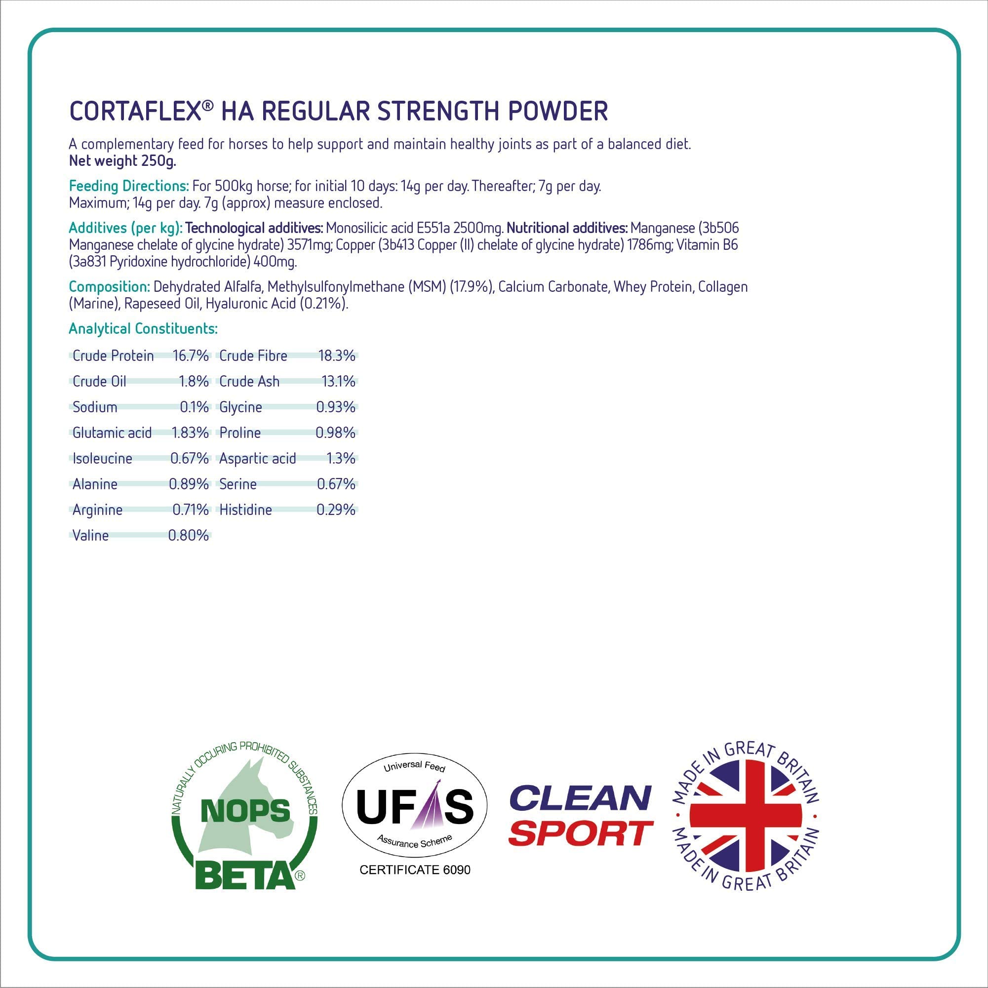 Equine America Cortaflex Regular Strength Powder for Horses - Joint Support | 250 g 3