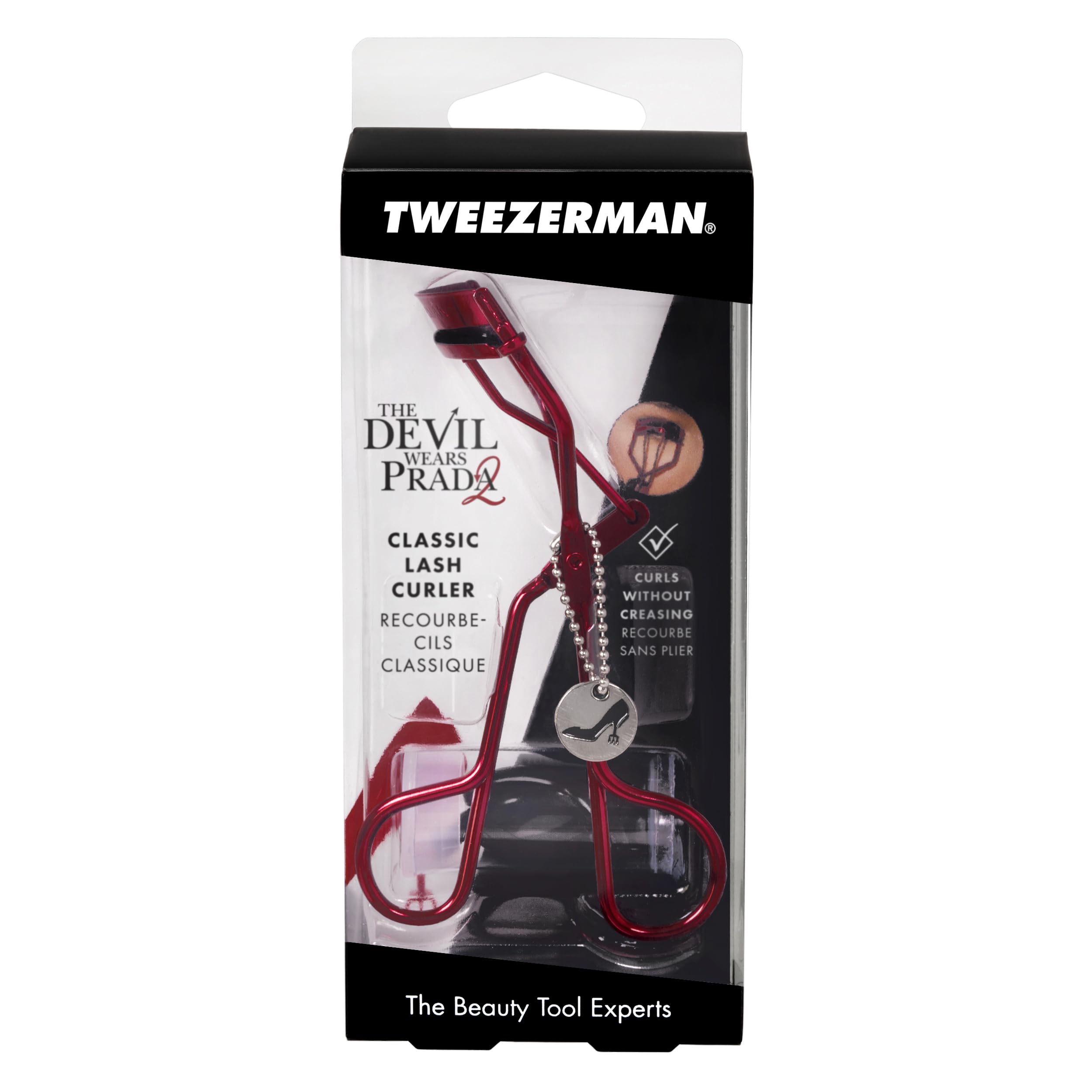 Tweezerman The Devil Wears Prada 2 Curler - Ergonomic Handle | Smooth Action | Red