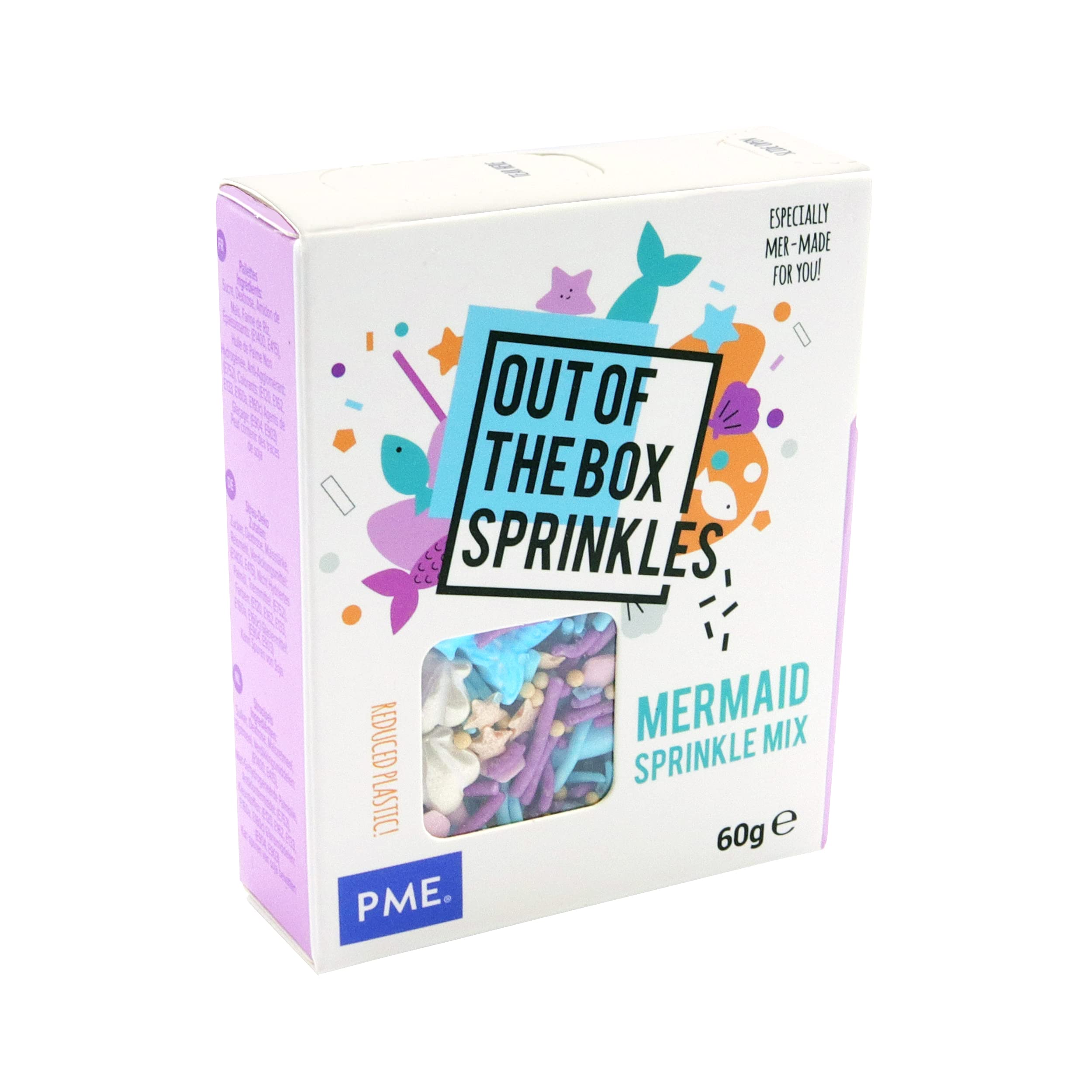 PME Out the Box Mermaid Sprinkle Mix - Multi-colored | 60g Resealable Box 1