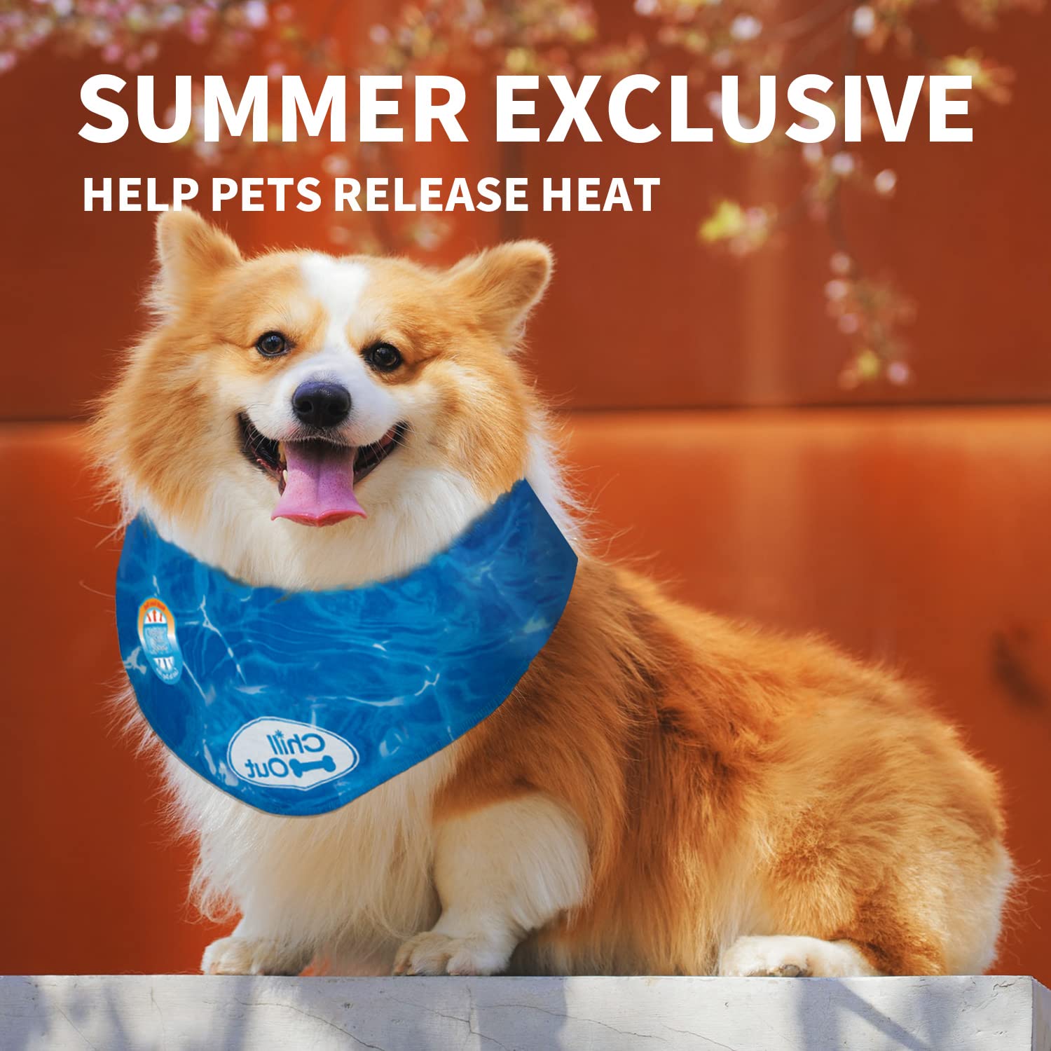 ALL FOR PAWS Chill Out Ice Dog Bandana - Cooling Technology | Extra-Large | Blue 5