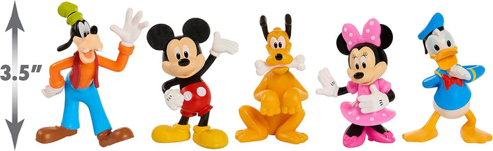 Mickey Mouse Collectible Figure Set - 5-Pack Disney Character Figures for Ages 3+