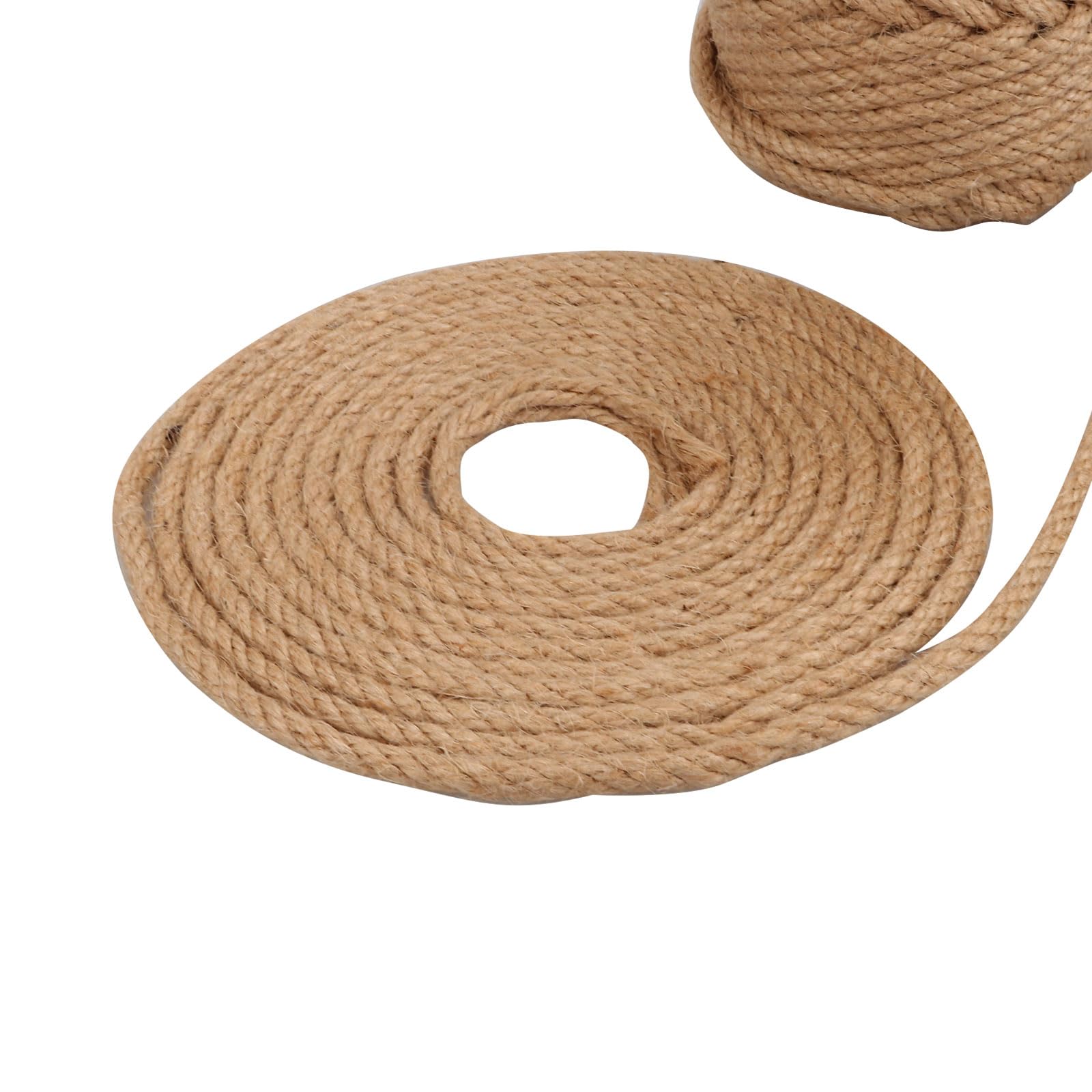 ASelected Natural Jute Rope - 50m x 6mm Durable Sisal Twine for Cat Scratcher Repair & DIY Projects 3