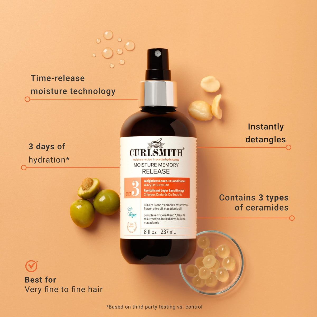 CURLSMITH Moisture Memory Reactivator - Vegan Refresher Leave-In Conditioner | 290.1g