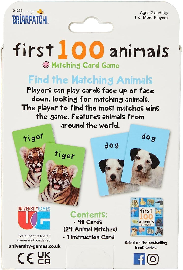 University Games First 100 Words Animals Card Game (01335)