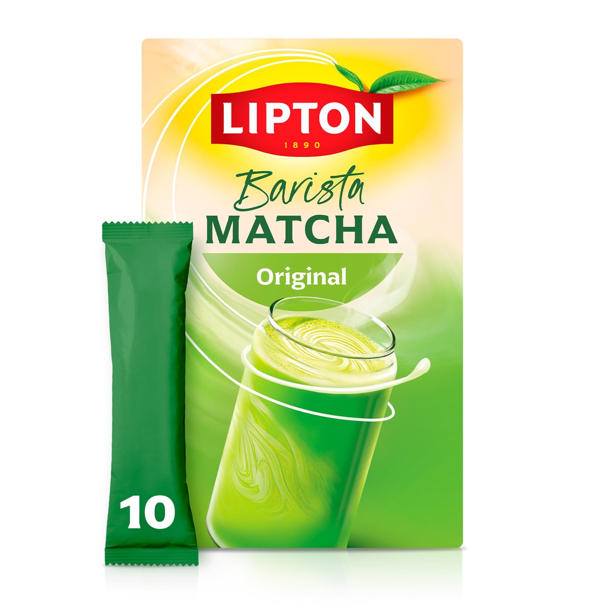 Lipton Barista Matcha Oat Latte - Instant Cafe-Style Drink Mix | 10 Sticks | No Added Sugar 1