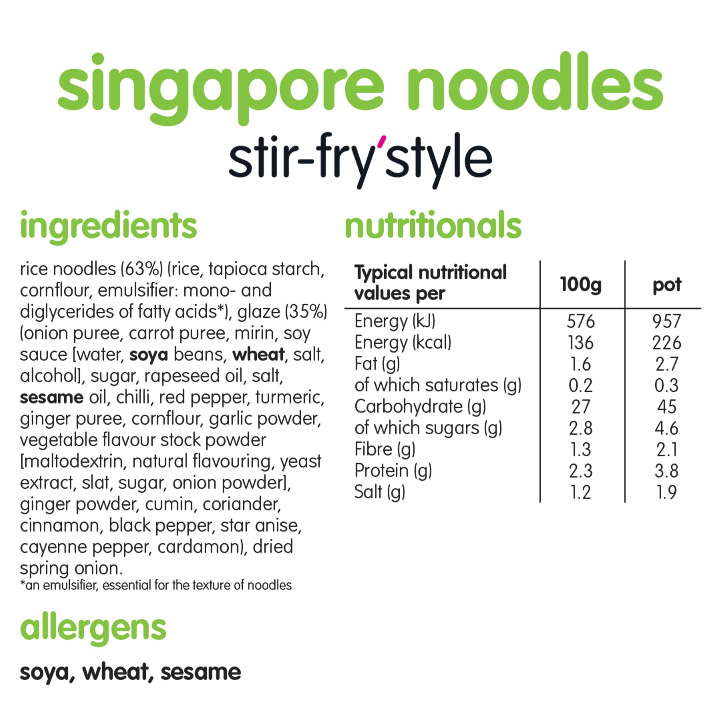 Itsu Singapore Stir Fry Style Noodles 79g | Instant Noodles Multipack Pots | Air-Dried Rice Ramen with Curry Glaze | Pack of 6 3
