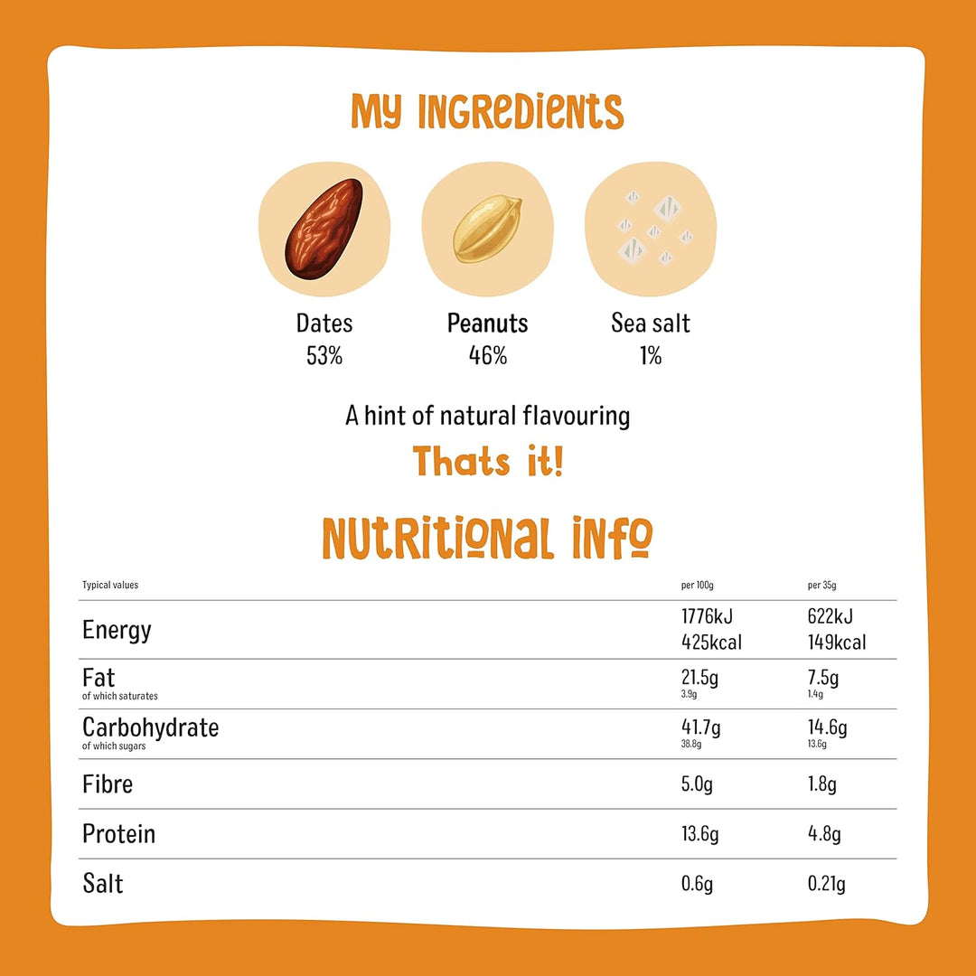 Nakd Peanut Delight Natural Fruit & Nut Bars - Vegan, Gluten-Free, No Added Sugar