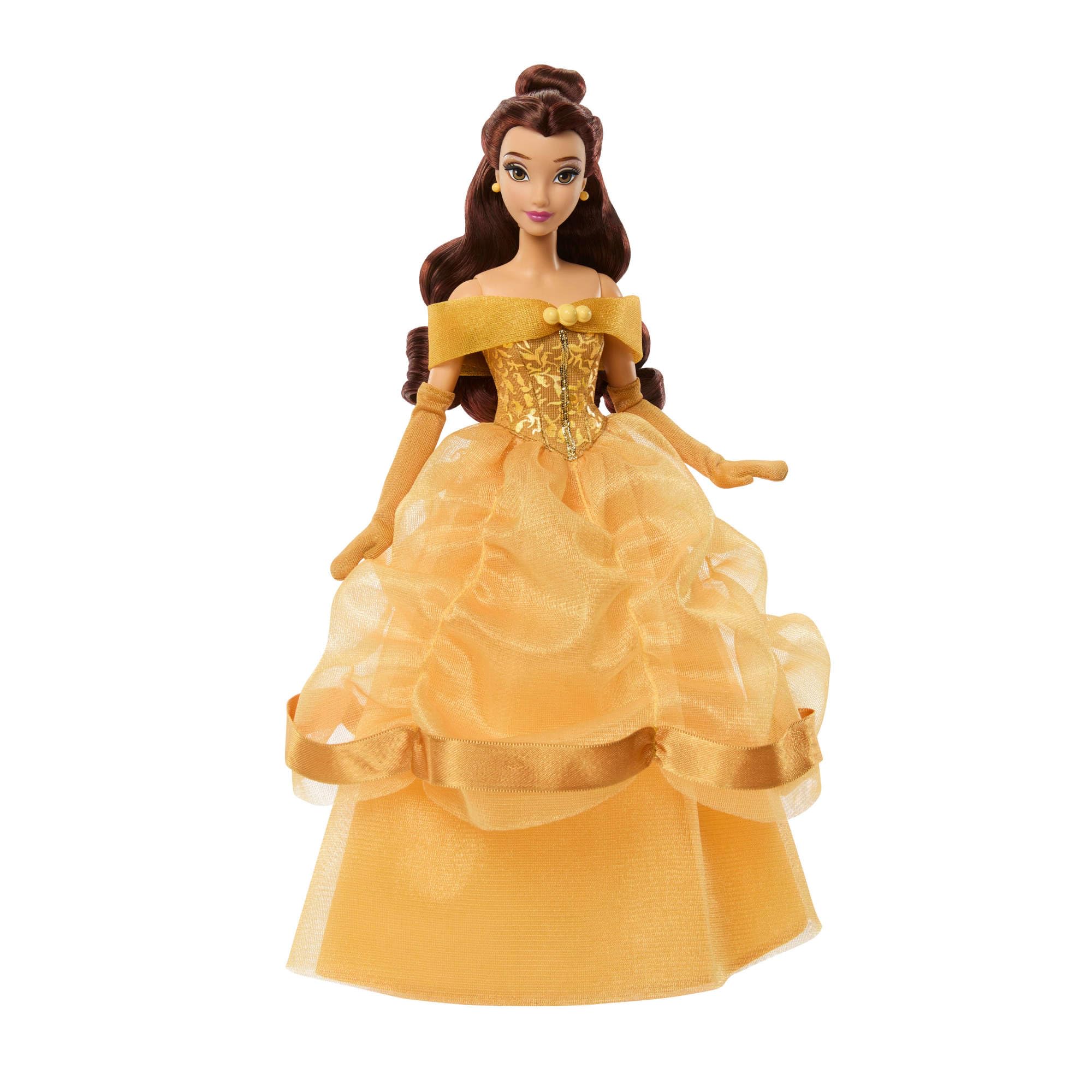 Mattel Disney Princess Belle Sparkling Princess Fashion Doll with Removable Gown & Accessories | Ages 4Y+ 1
