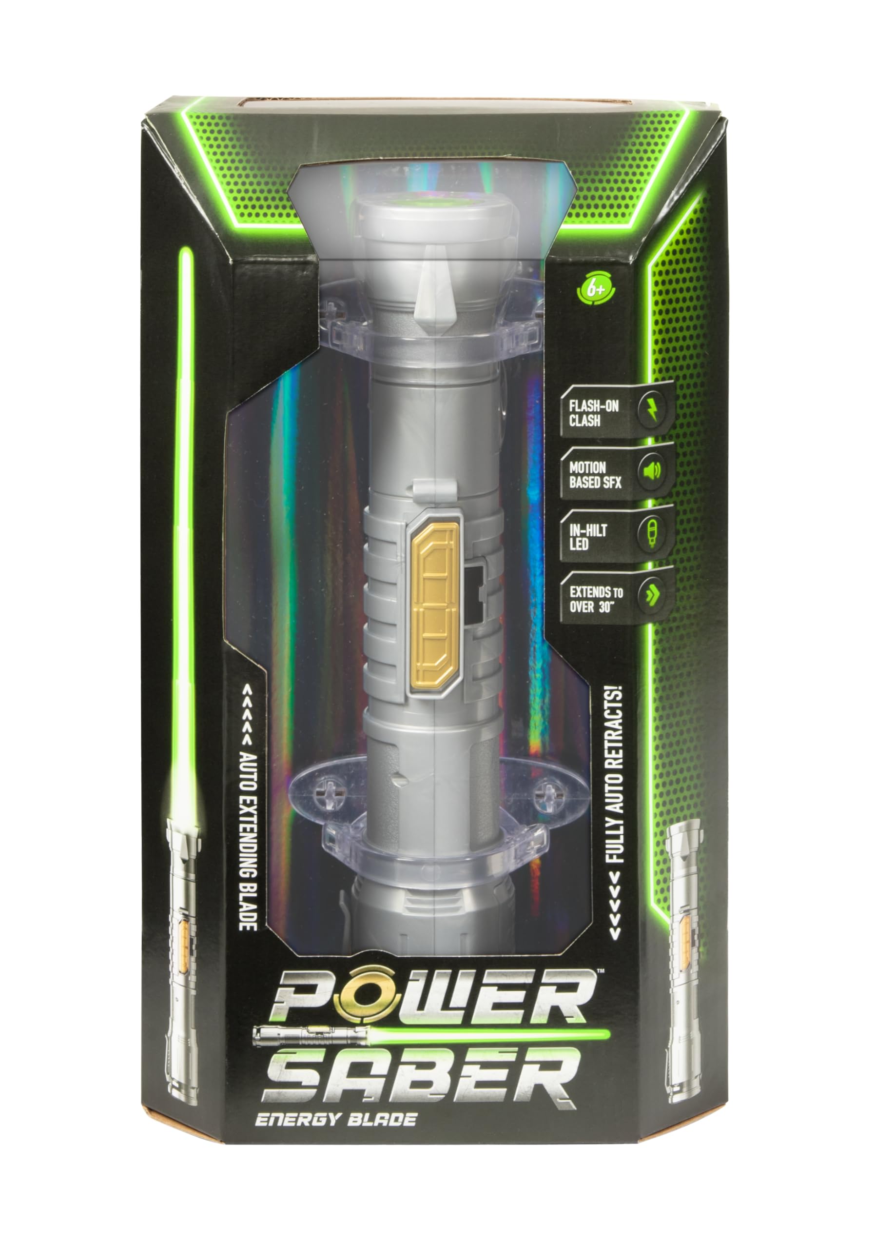Power Saber Green Auto Extending LED Energy Blade | Motion SFX | Extends to 35''/90cm 1