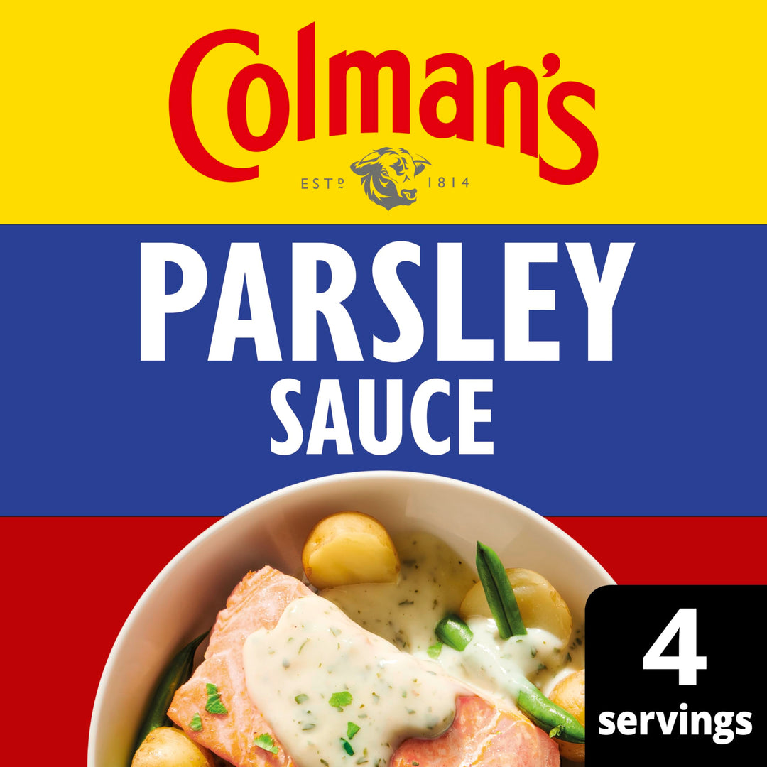 Colman's Parsley Sauce Mix with Herbs and Spices - Quick Vegan Cooking Sauce for Midweek Meals