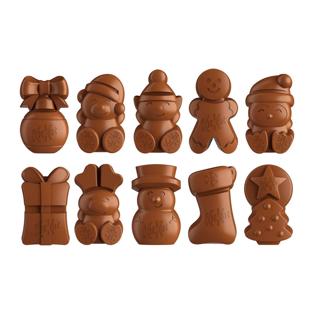 KitKat Christmas Friends 100ct Assorted Gluten-Free Milk Chocolate Figures