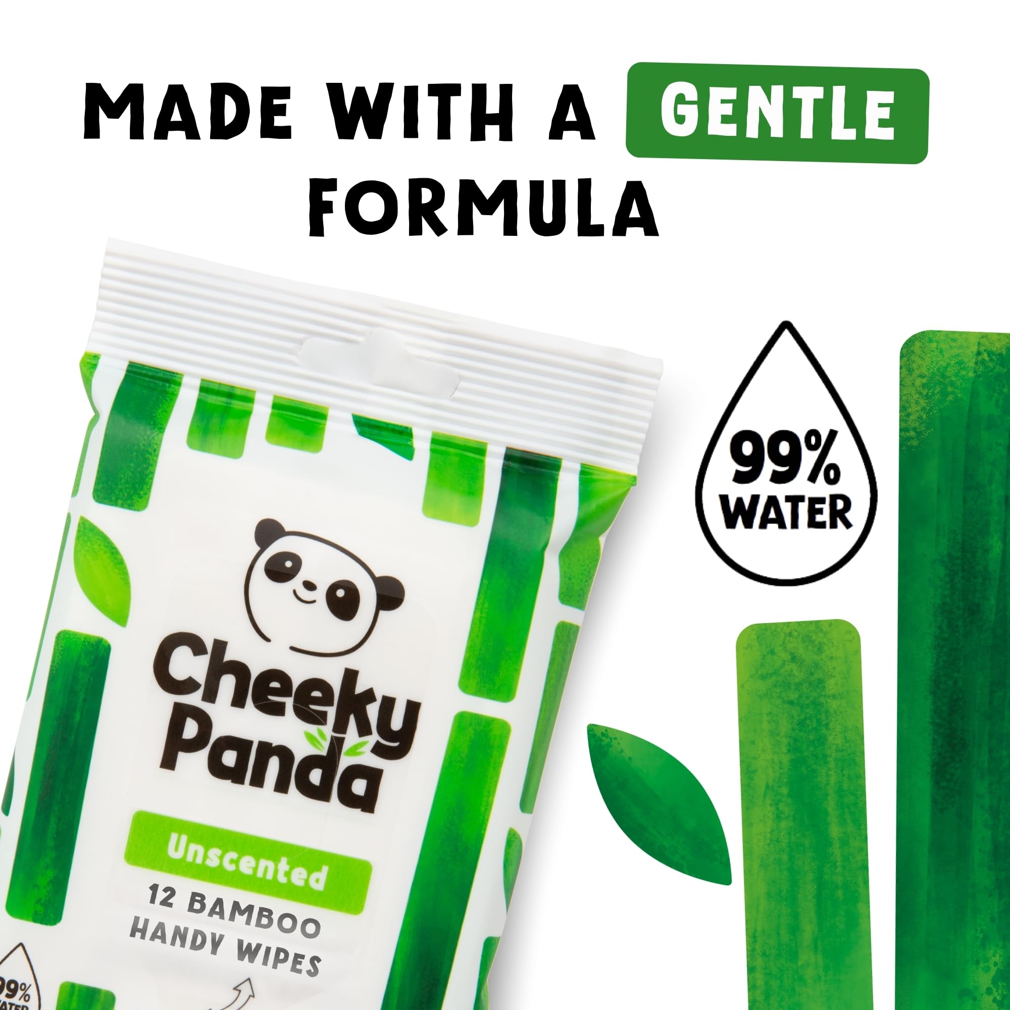 The Cheeky Panda Bamboo Hand Wipes - 12 Packs of 12 Travel Wipes | 144 Count Total 4