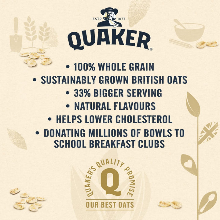 Quaker Oat So Simple Big Bowl Golden Syrup, 6 Sachets (297.6 g)