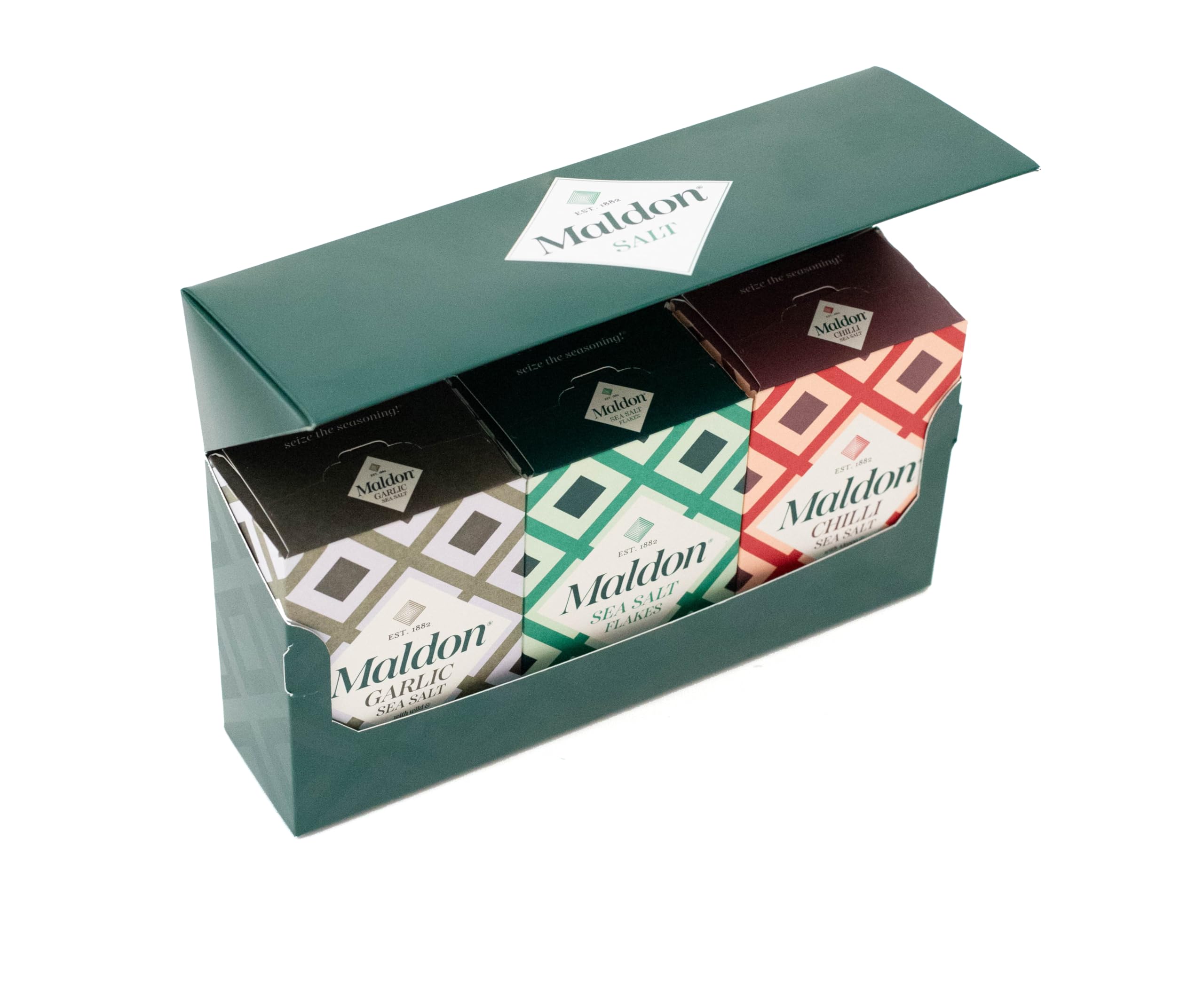 Maldon - Sea Salt Gift Pack with Original, Garlic & Chilli Flakes 1