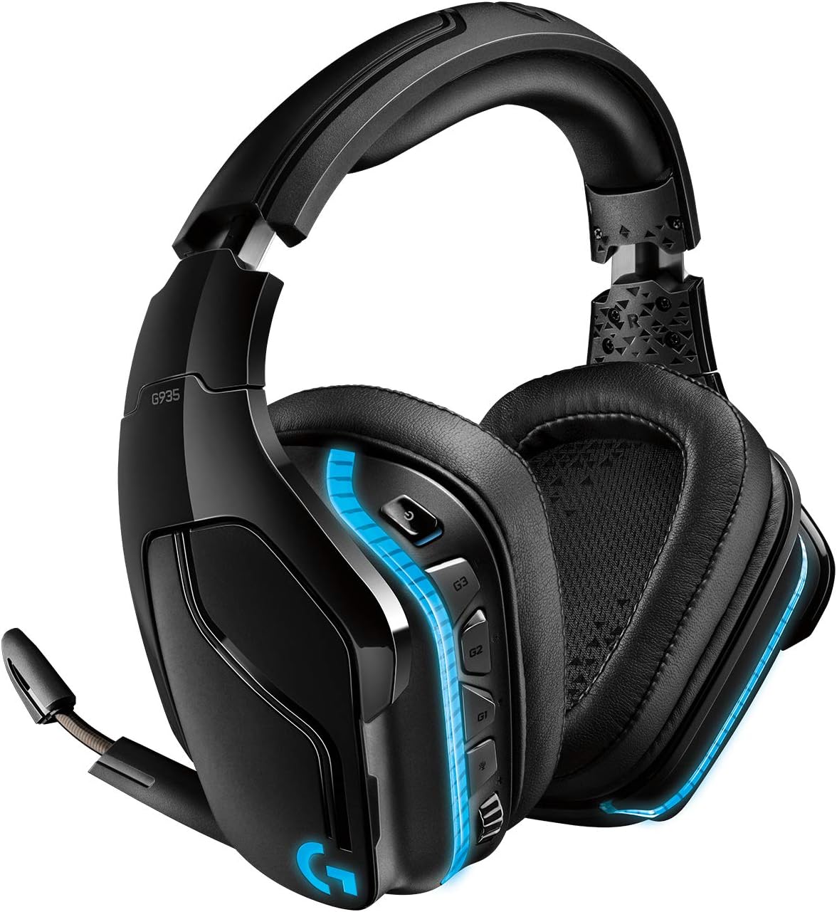 Logitech G935 Wireless Gaming Headset with 7.1 Surround Sound, DTS Headphone:X 2.0, LIGHTSYNC RGB, 50 mm Pro-G Drivers, 6 mm Mic 1