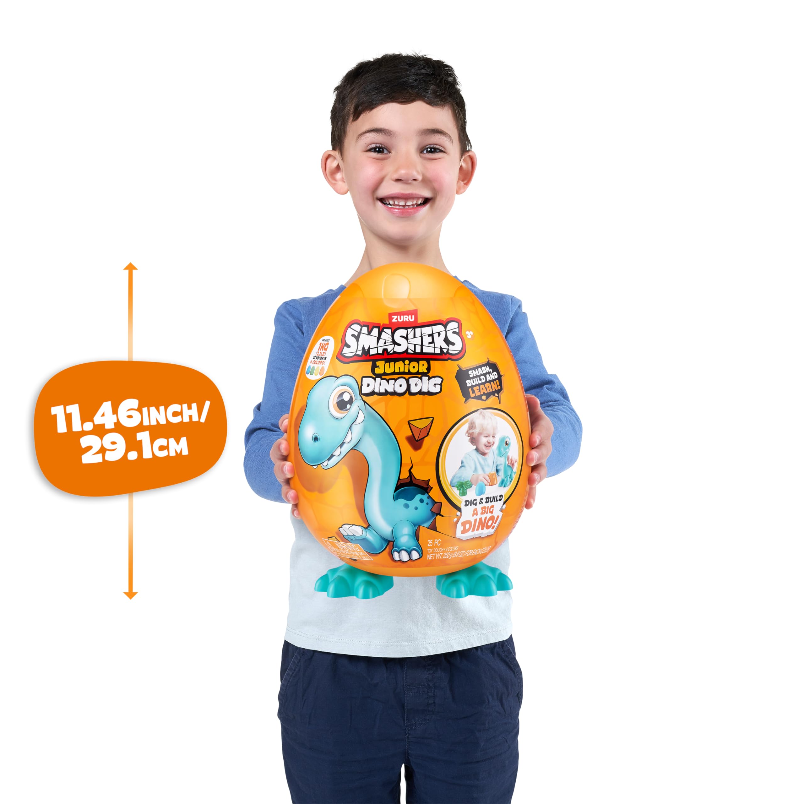 Smashers Junior Dino Dig Large Egg - T-Rex Buildable Dino Playset for Toddlers 18m+ 2