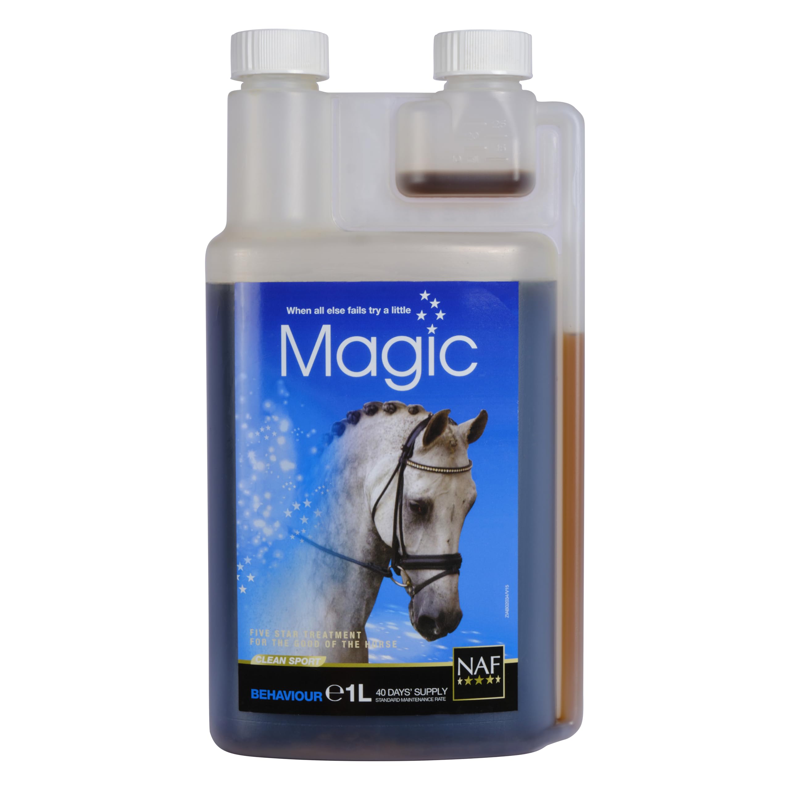 NAF Five Star Magic Liquid - Calming Supplement for Horses | 1L | Magnesium & Herbal Extracts 1