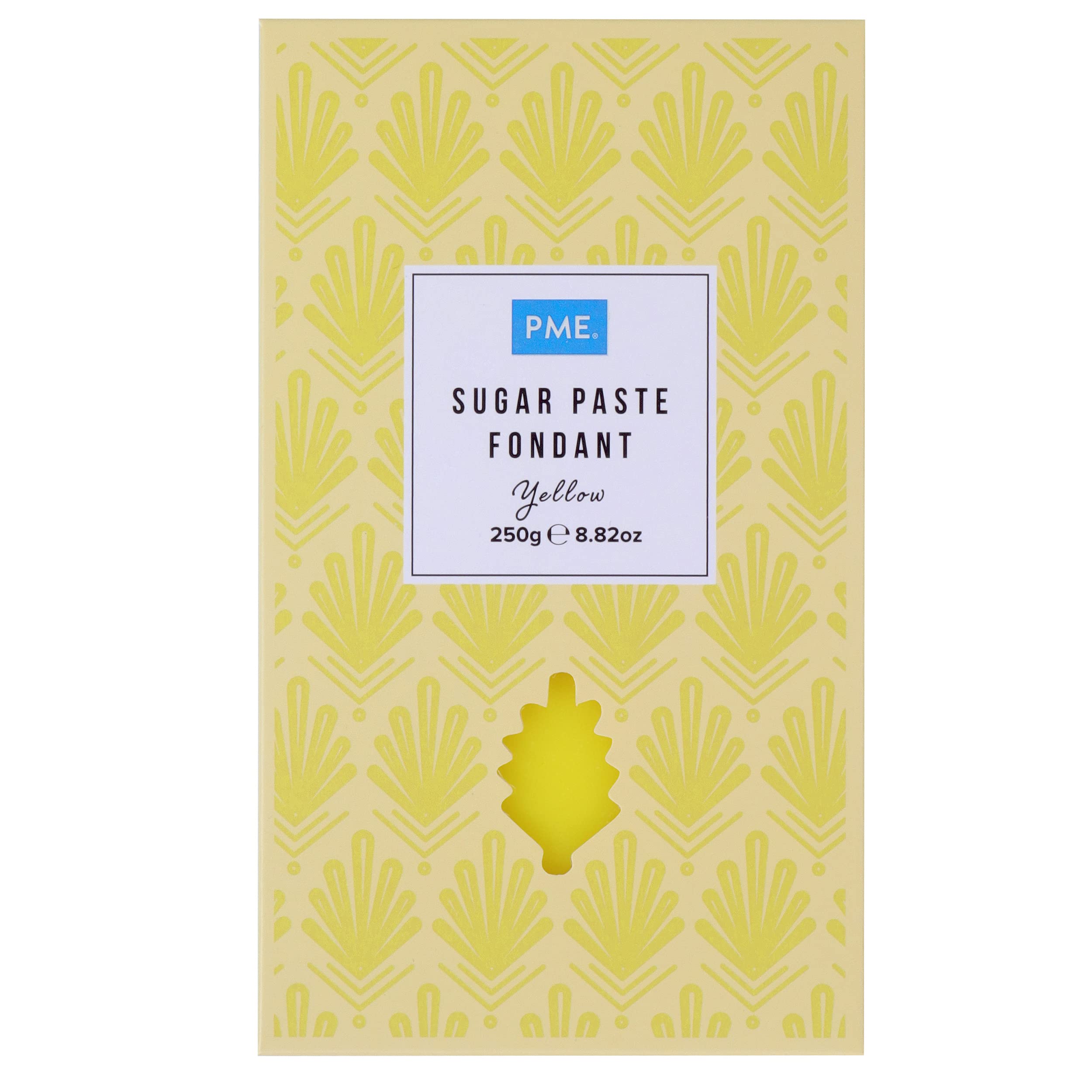 PME Sugarpaste Fondant - Yellow, 250g | Ready-to-Roll | Thermo-Tech Activated