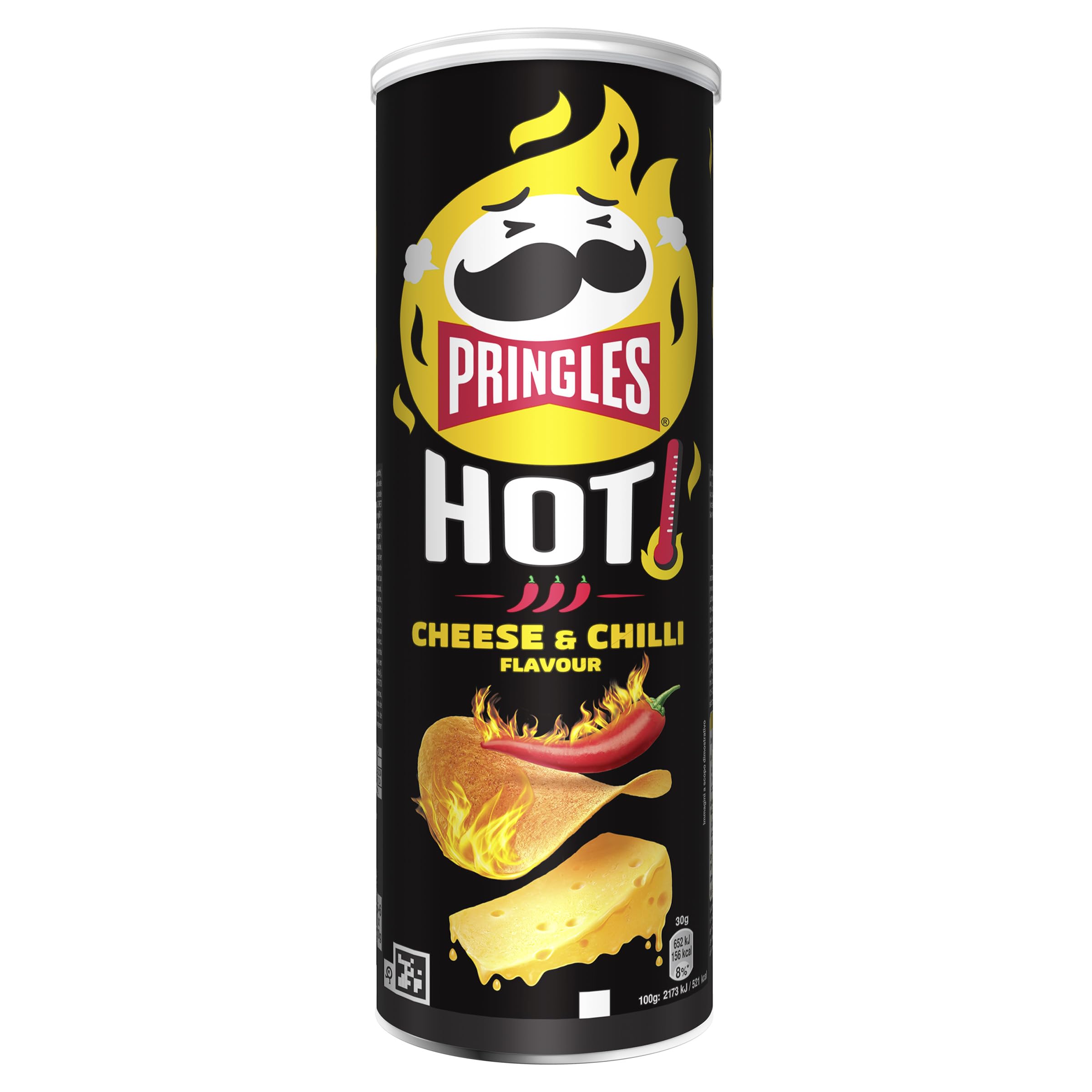 Pringles Hot Flamin’ Cheese Flavour Sharing Crisps - 160g Tube