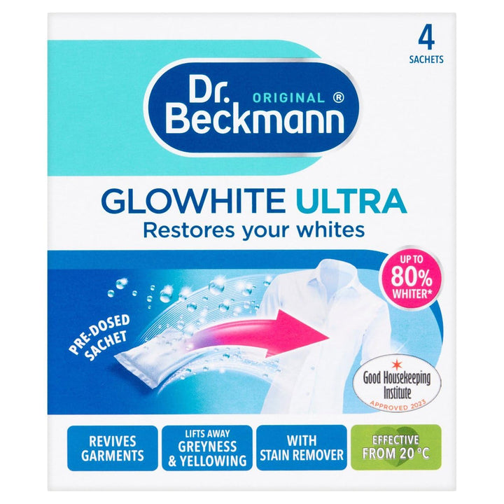Dr. Beckmann Glowhite Ultra Fabric Whitener (8 x 40g Sachets)