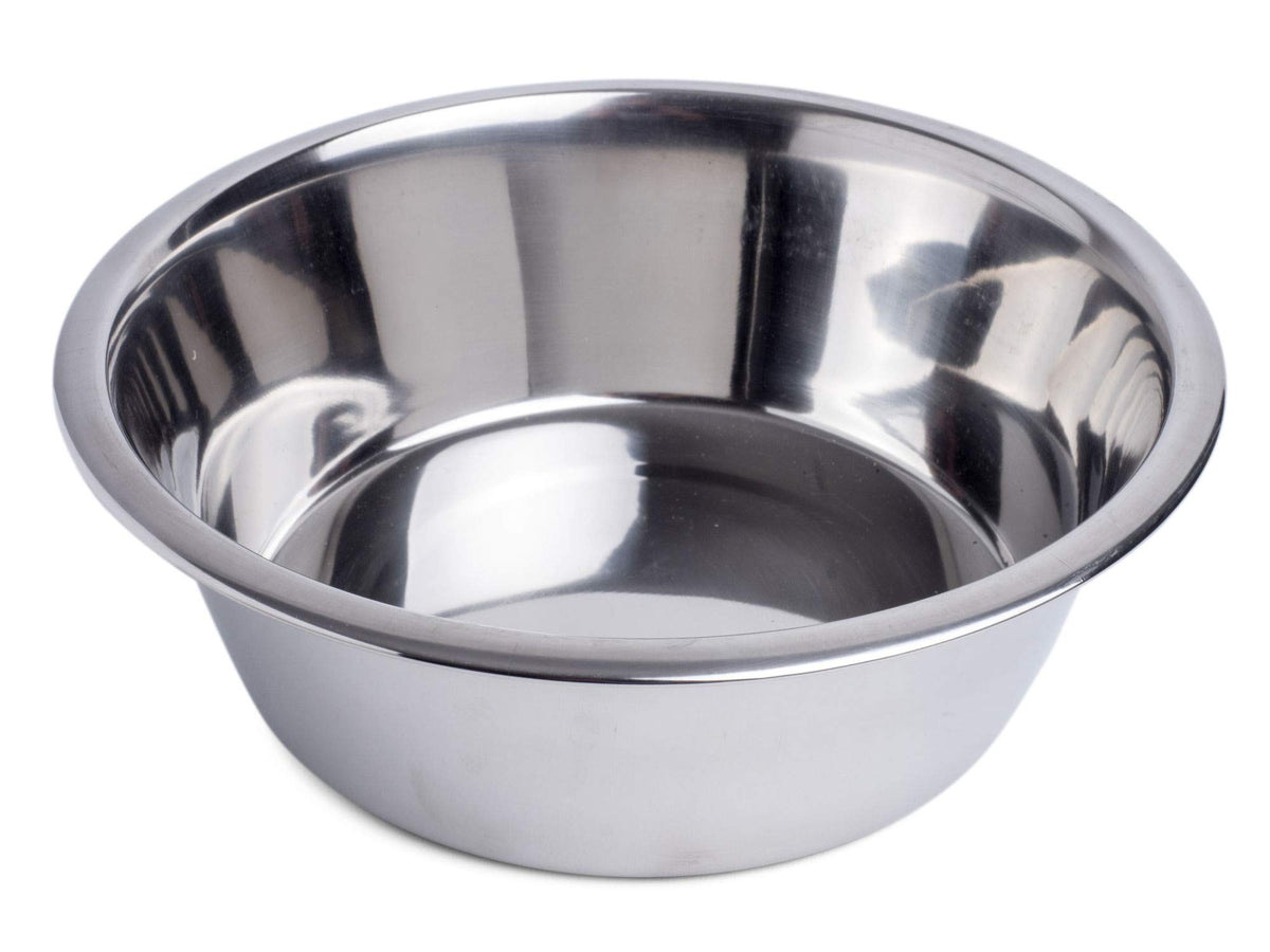 Petface Stainless Steel Dish Bowl - Large, Silver