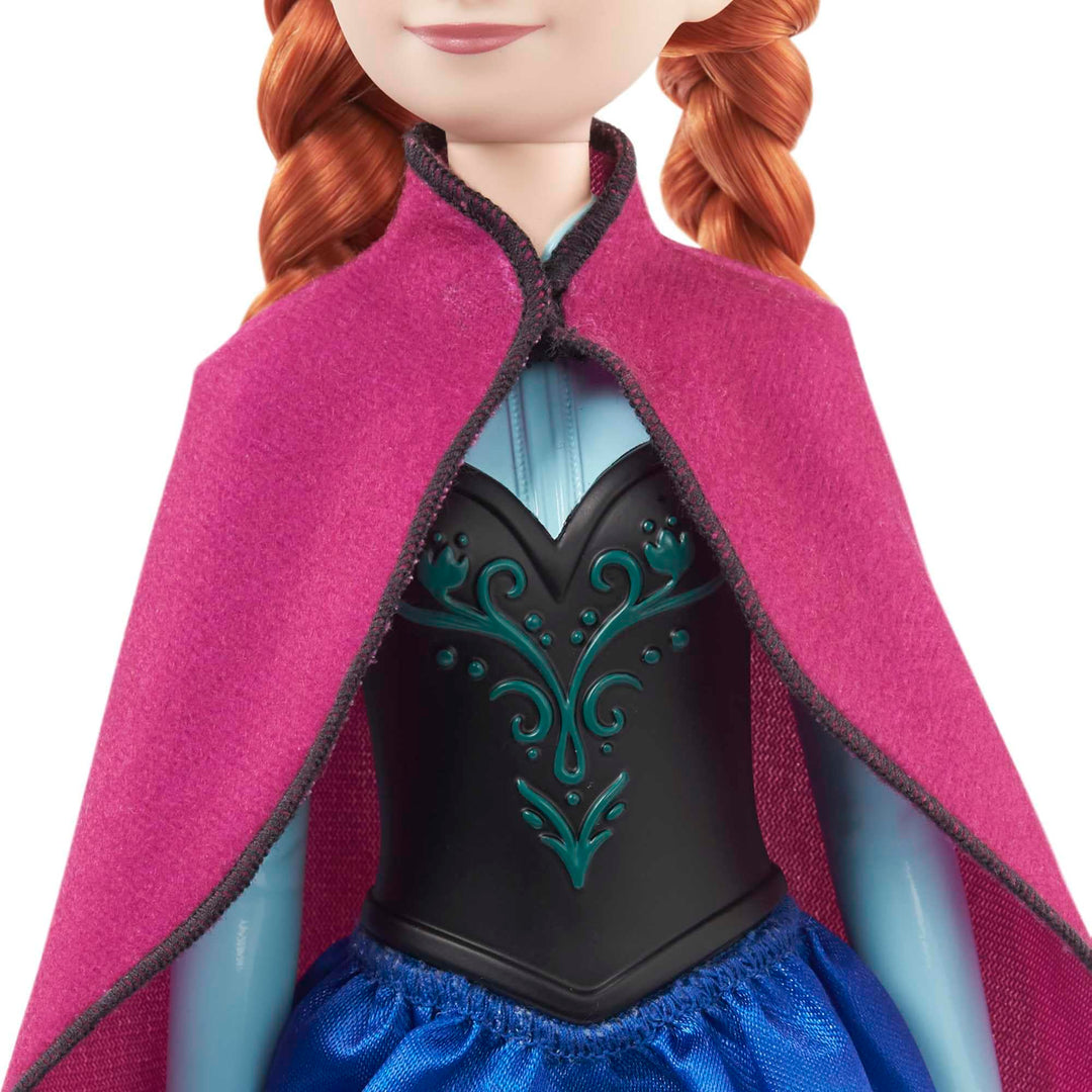 Mattel Disney Princess Dolls, Anna Posable Fashion Doll with Signature Clothing and Accessories, Disney's Frozen Movie Toys, HLW49