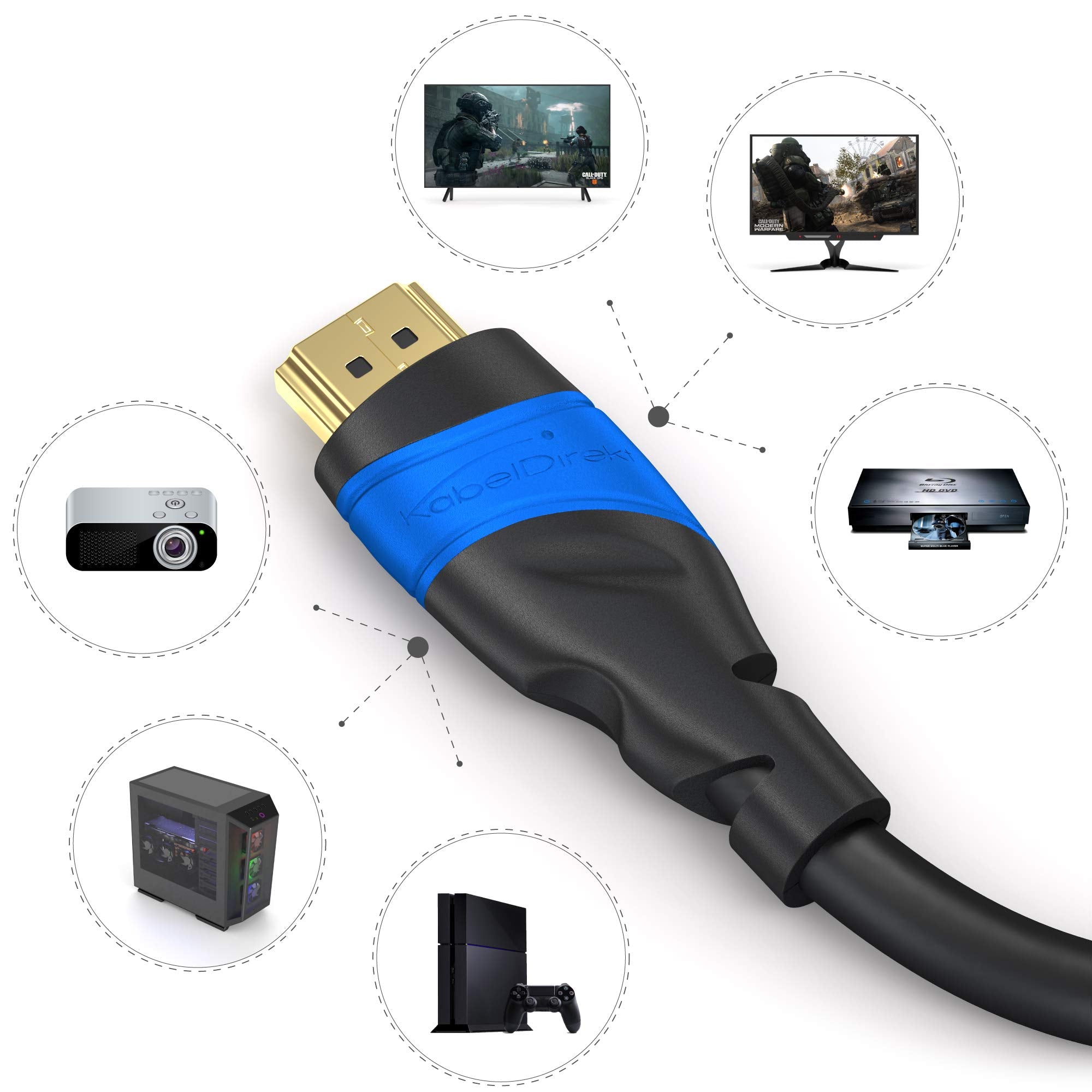 KabelDirekt HDMI Cable - 3m | 8K@60Hz, 4K@120Hz | Male-to-Male 7