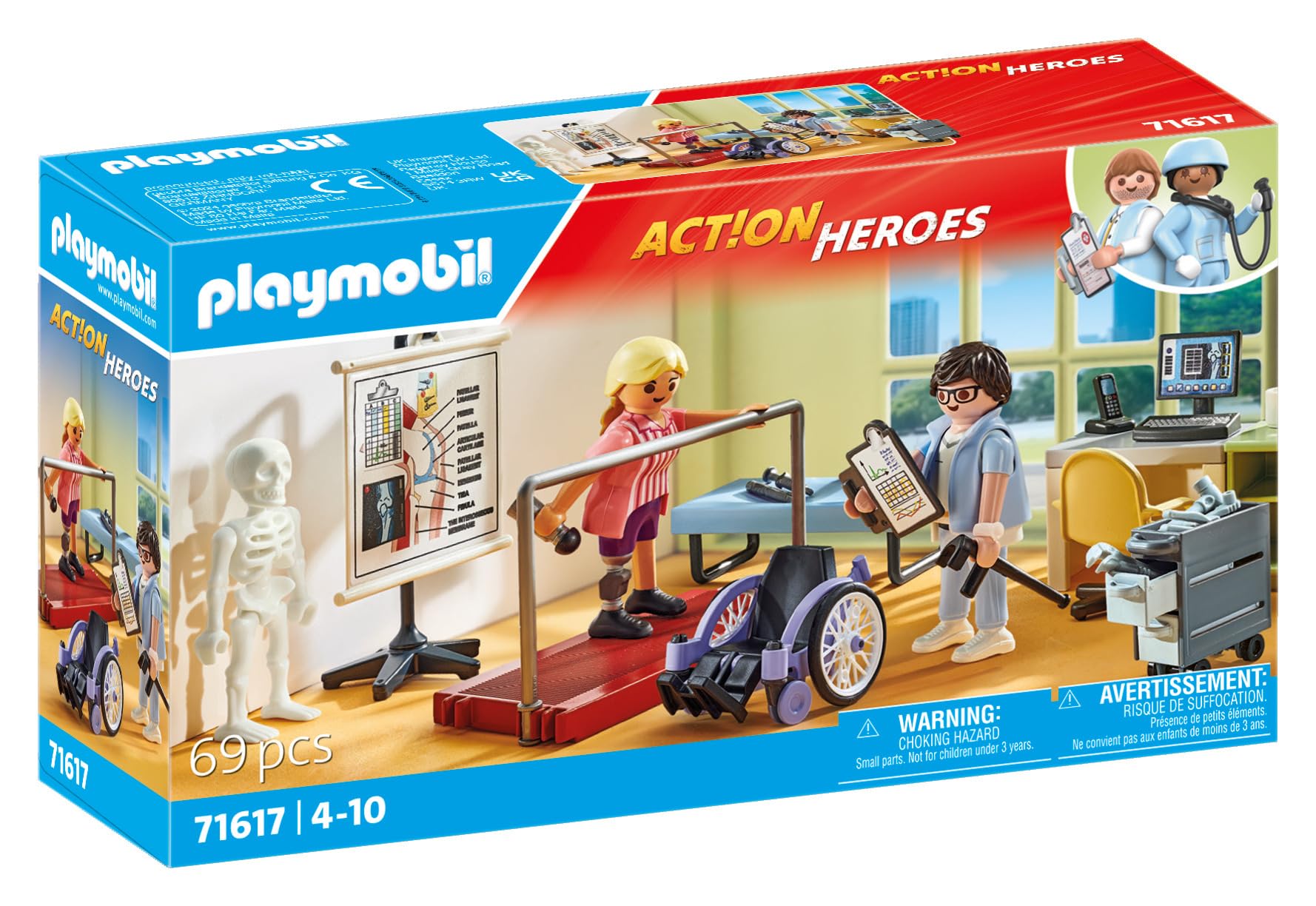 Playmobil 71617 Action Heroes Orthopedics Playset - Caring Treatment Role Play for Kids 4+ 8