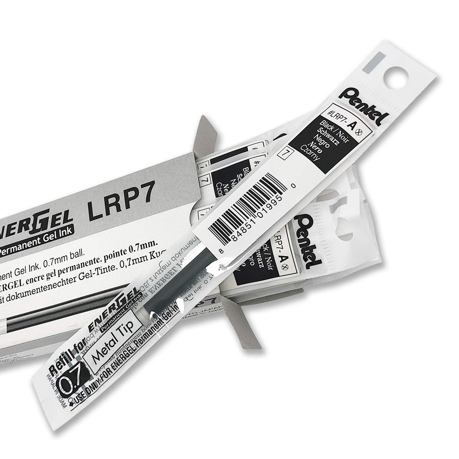 Pentel EnerGel Permanent Pen Refills - 0.7mm Black Ink | Pack of 12 4