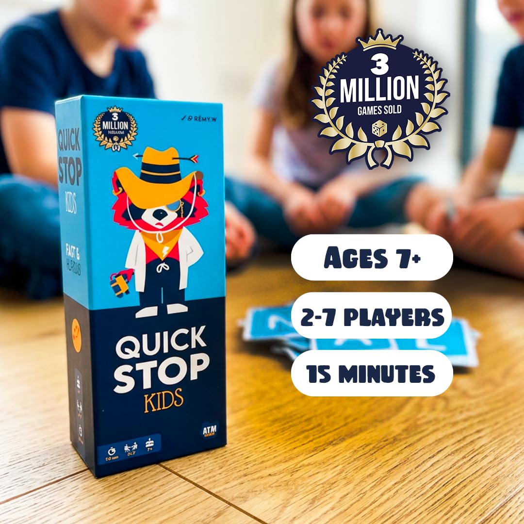 ATM Gaming Quickstop Kids - Fast-Paced Family Card Game | Ages 7+ | 2-7 Players | 15-30 Min Playtime 2